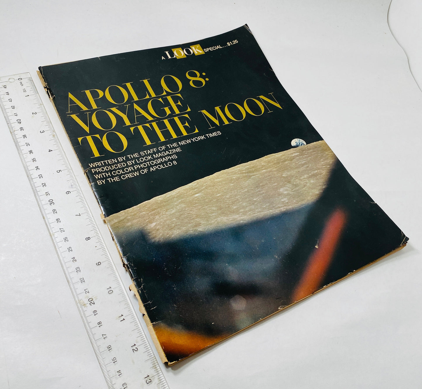 Apollo 8 vintage Look Magaine 1969 featuring the Eagle astronauts. NASA space moon landing pictures.
