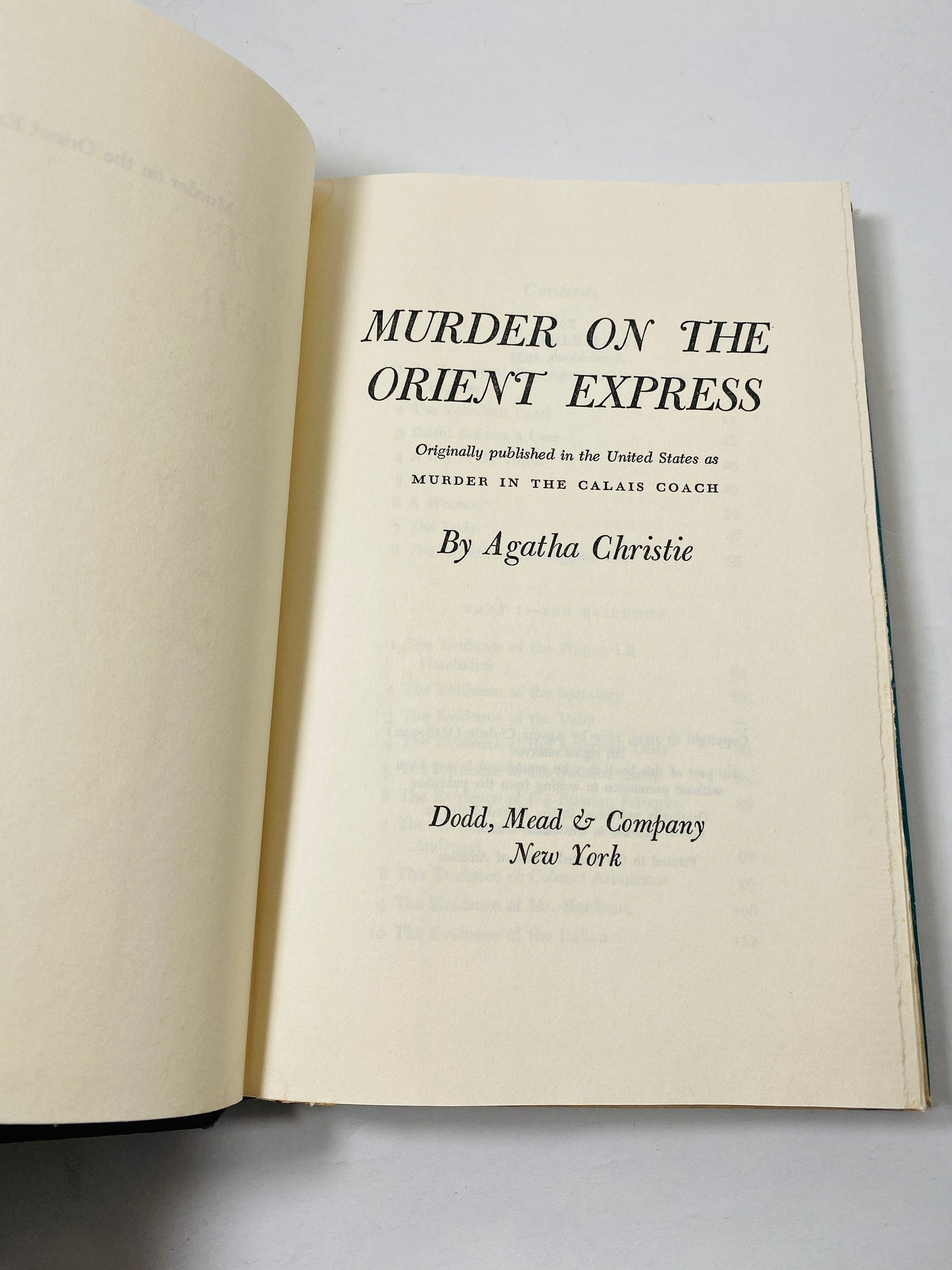 Agatha Christie Murder on the Orient Express Vintage book circa 1960
