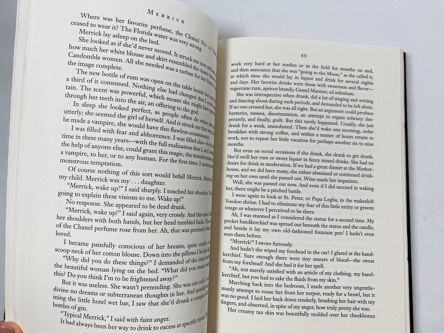 Merrick vintage book by Anne Rice FIRST EDITION circa 2000 Vampire Chronicles Historical horror Black book decor. Collectible gift.