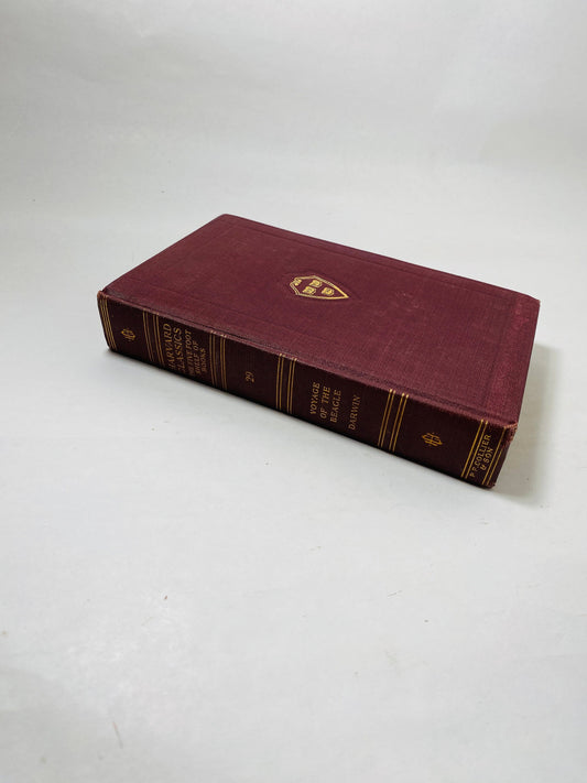 Voyage of HMS Beagle vintage book by Charles Darwin Journal of Researches Collier & Sons New York circa 1909