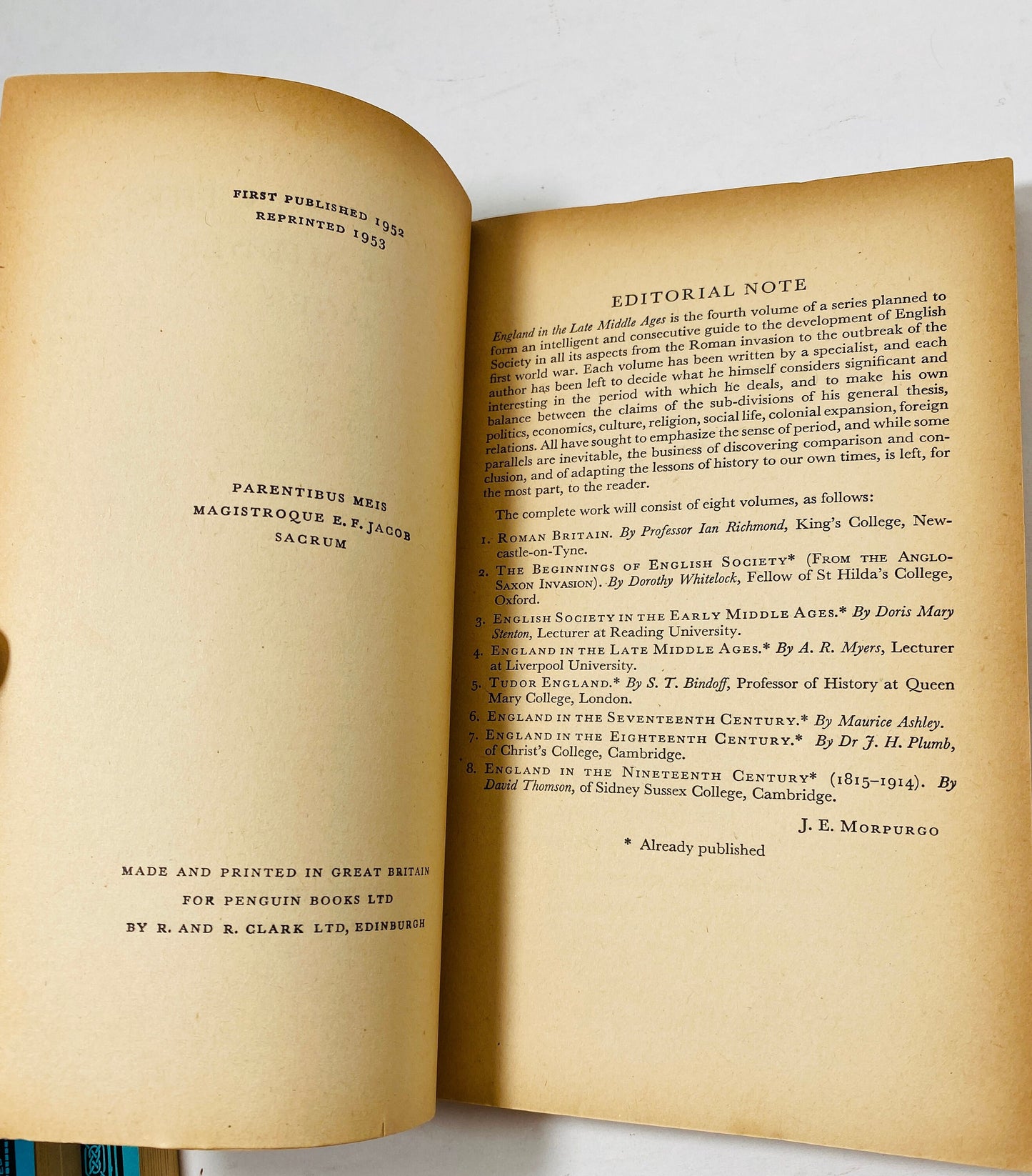 1953 Pelican History of England vintage paperback English Society in the Early Middle Ages Doris Stenton Beginnings Roman