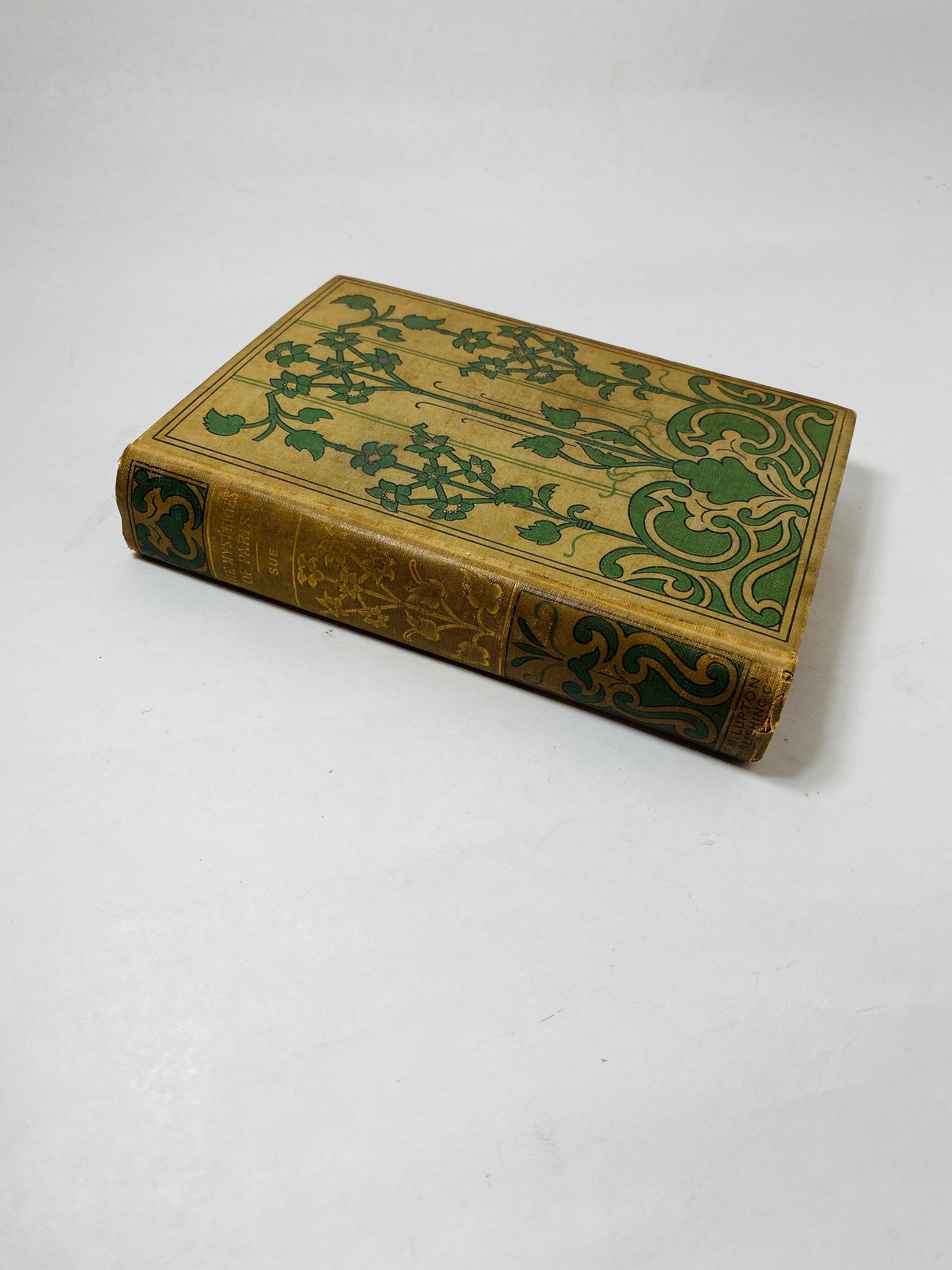 1840 Mysteries of Paris Vintage book by Eugene Sue Antique novel about Society & Class.