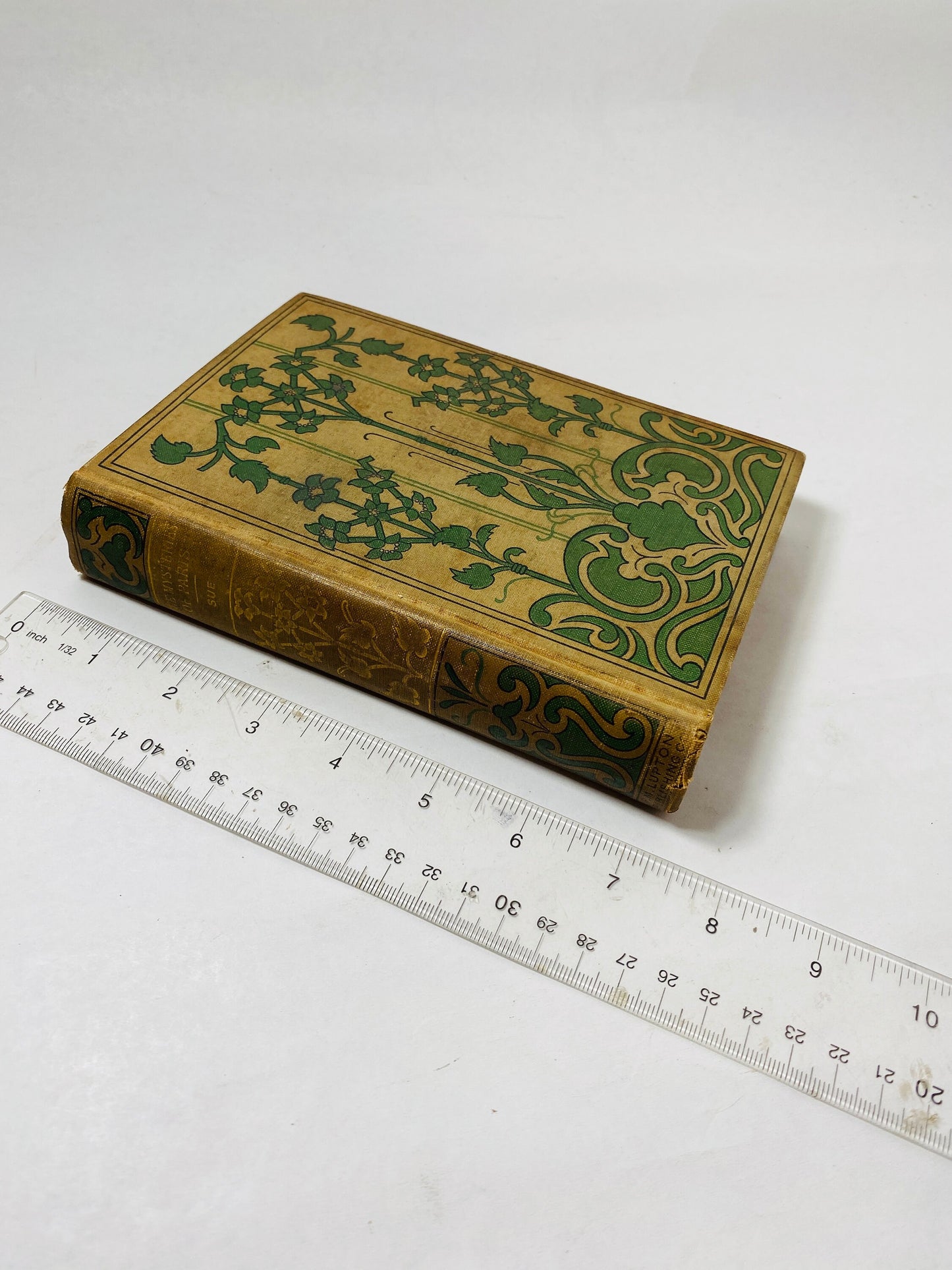 1840 Mysteries of Paris Vintage book by Eugene Sue Antique novel about Society & Class.