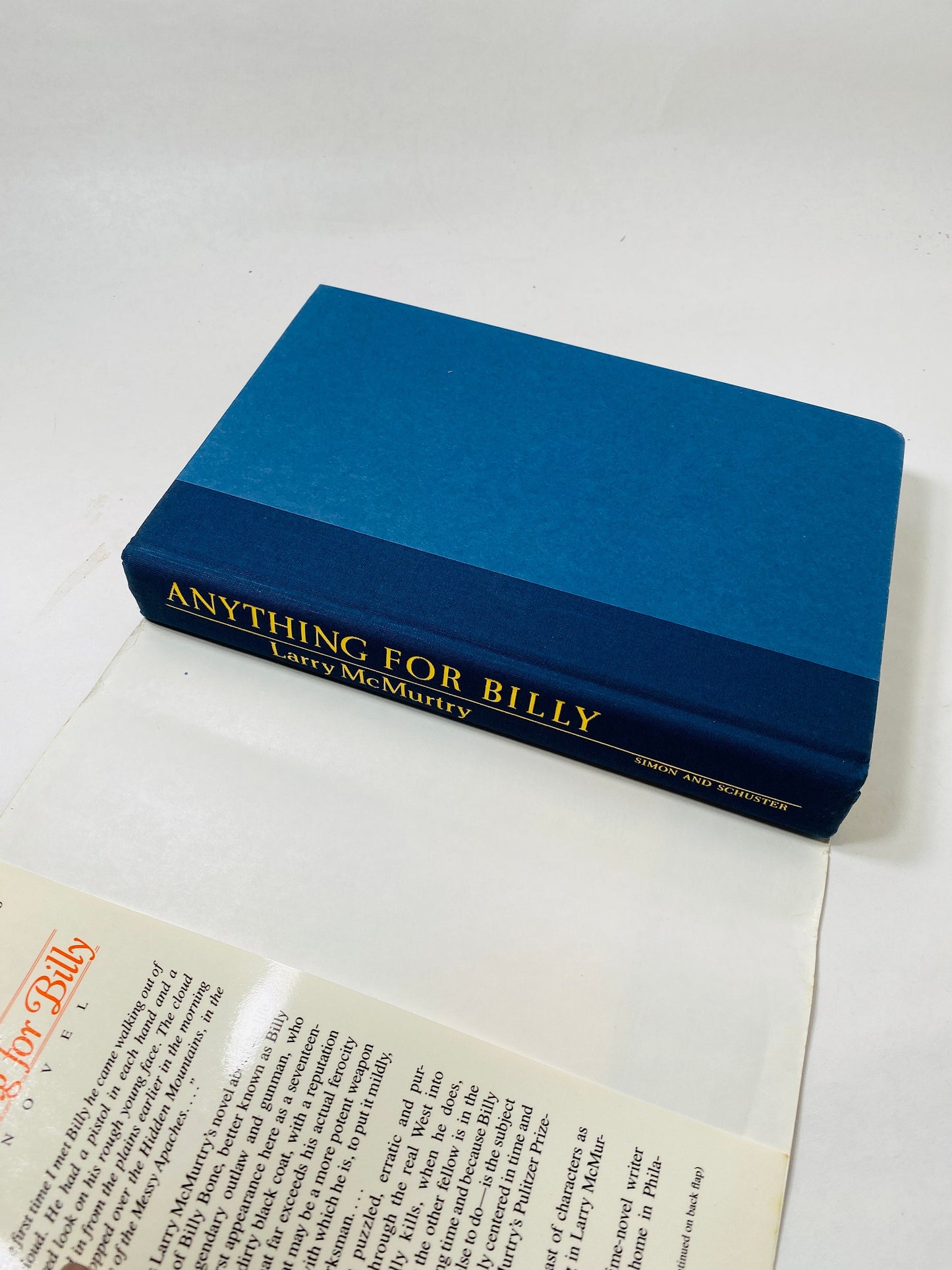Anything for Billy by Larry McMurtry Vintage FIRST EDITION book 1988 Billy the Kid Billy Bone legend Pulitzer Prize West Texas author