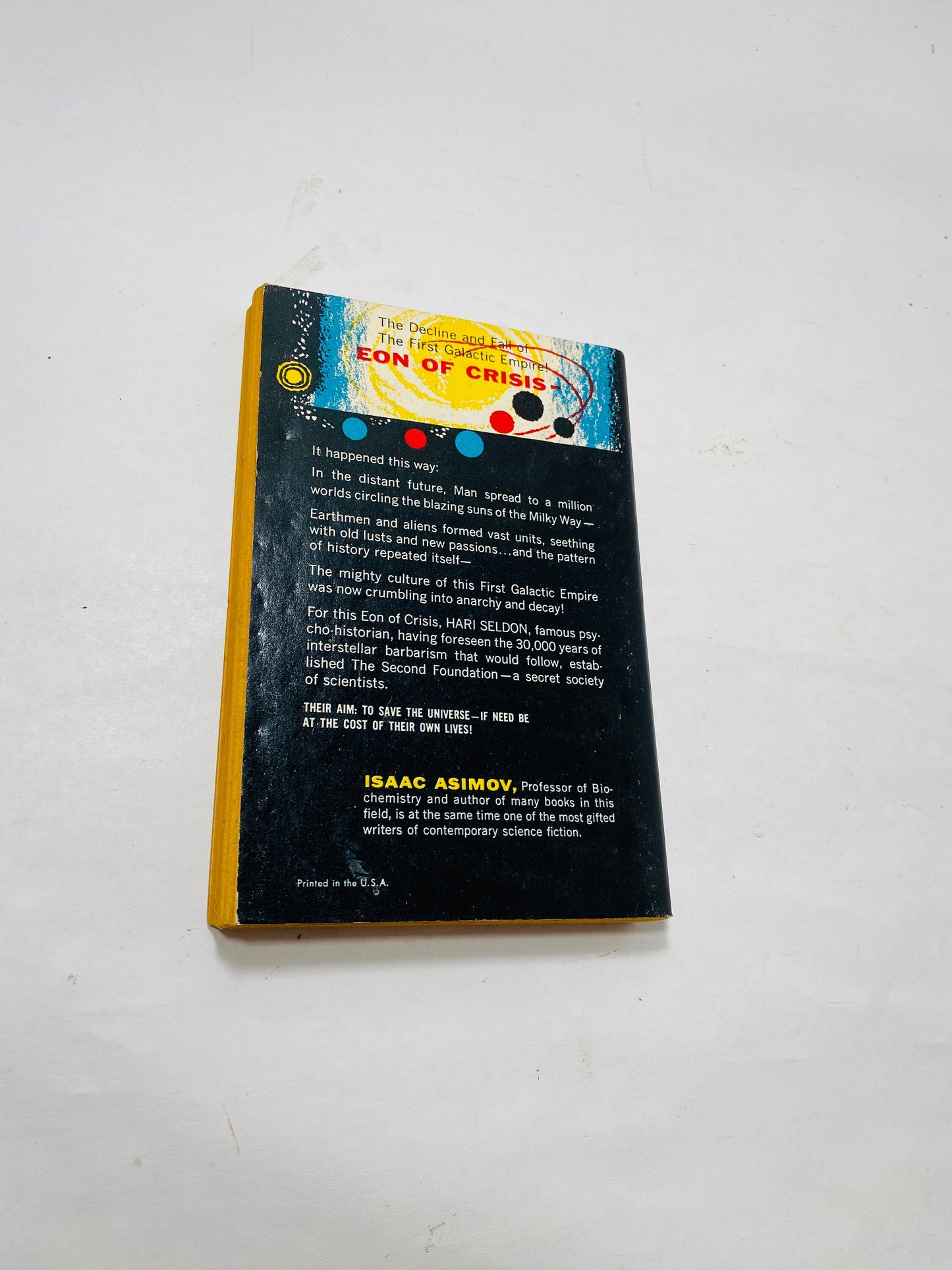 Second Foundation by Issac Asimov Vintage Avon paperback book circa 1953 science fiction Scifi Seldon Plan and mutant growth