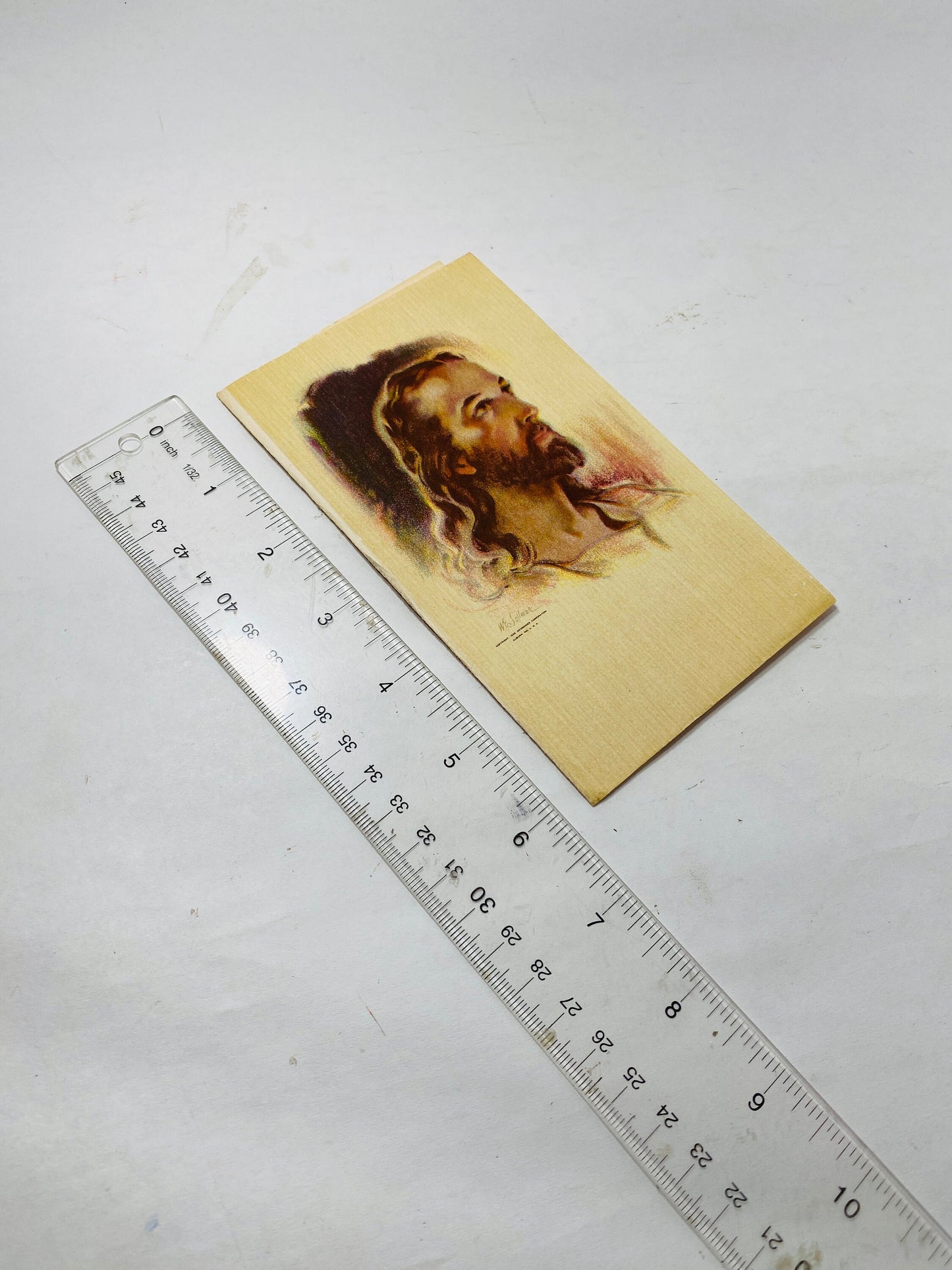 1950 Vintage Jesus Christ Card Holy folding Card Christian collectible