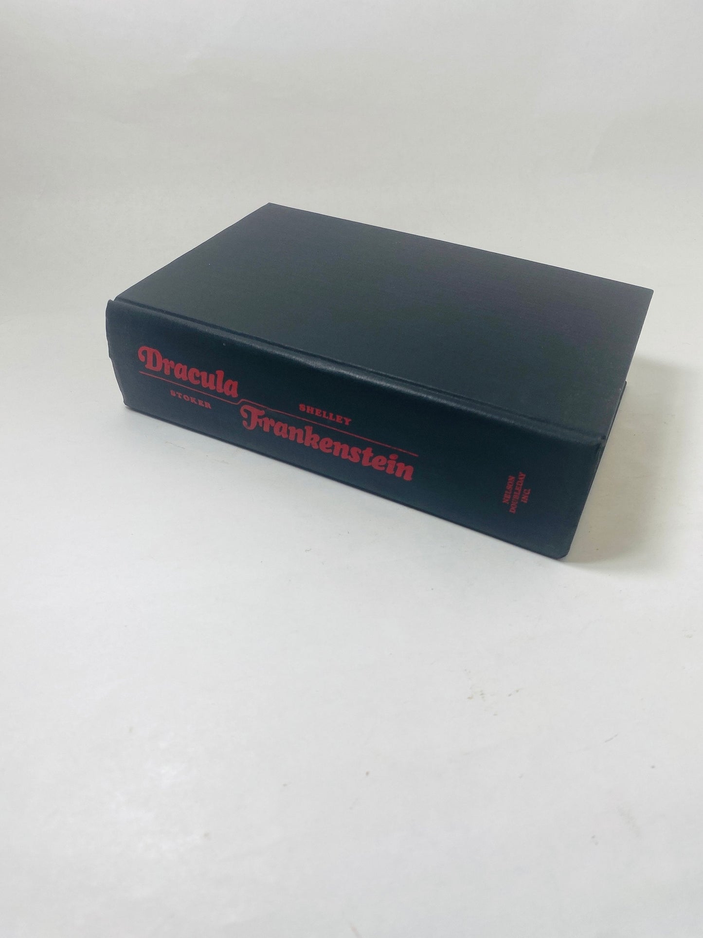 Bram Stoker Dracula & Mary Shelley Frankenstein Vintage Book one volume circa 1953 collector gift Gothic gift emo goth.