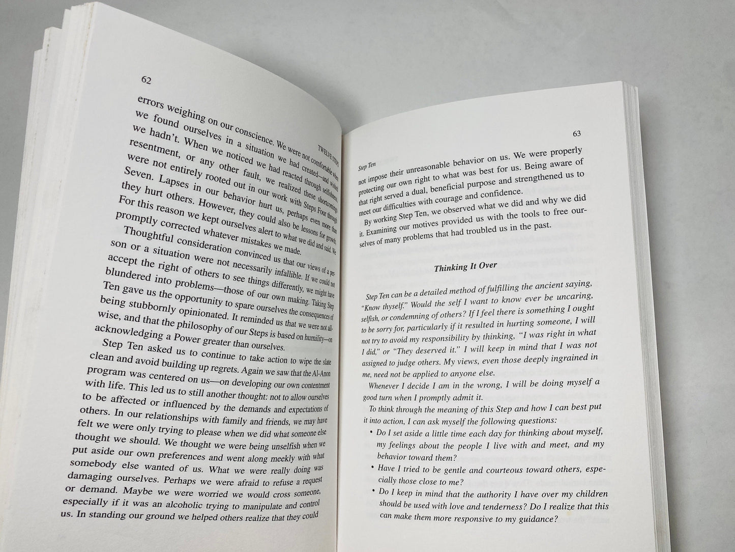 1990 Twelve Steps & Twelve Traditions Vintage Alcoholics Anonymous book Recovery AA sobriety Al-anon 12 program