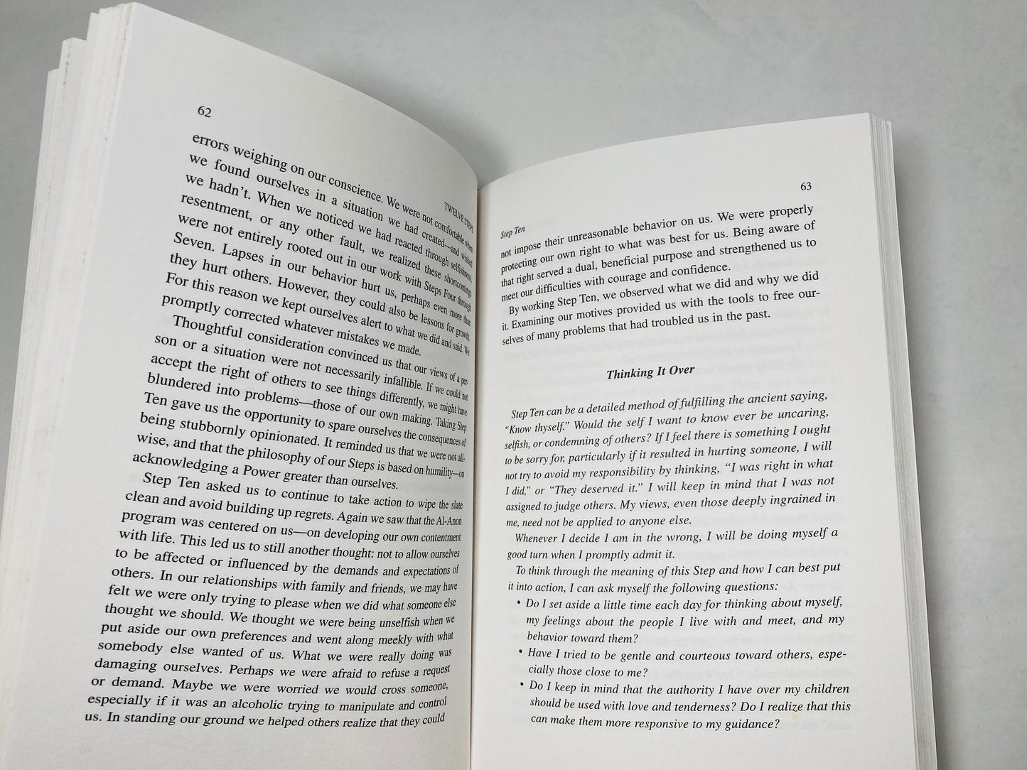 1990 Twelve Steps & Twelve Traditions Vintage Alcoholics Anonymous book Recovery AA sobriety Al-anon 12 program