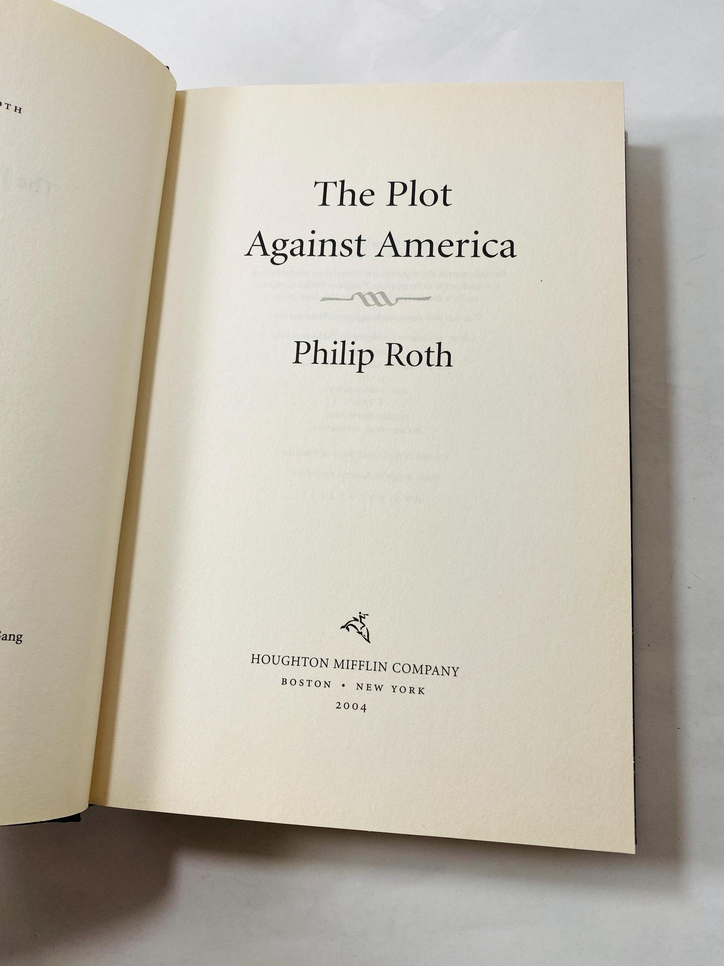 1969 Plot Against America by Philip Roth Vintage EARLY PRINTING book bound in blue cloth by author of Portnoy's Complaint