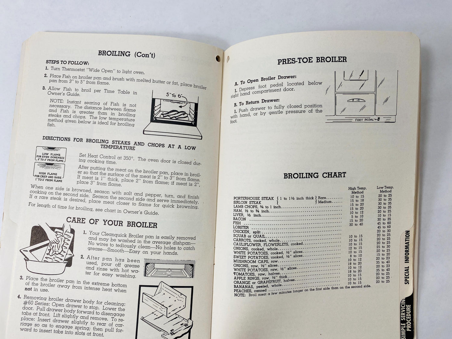 1950 Tappan range Cooking Vintage booklet Stove Company of Mansfield Ohio Time & Temperature Panoramic 60 Gas Oven