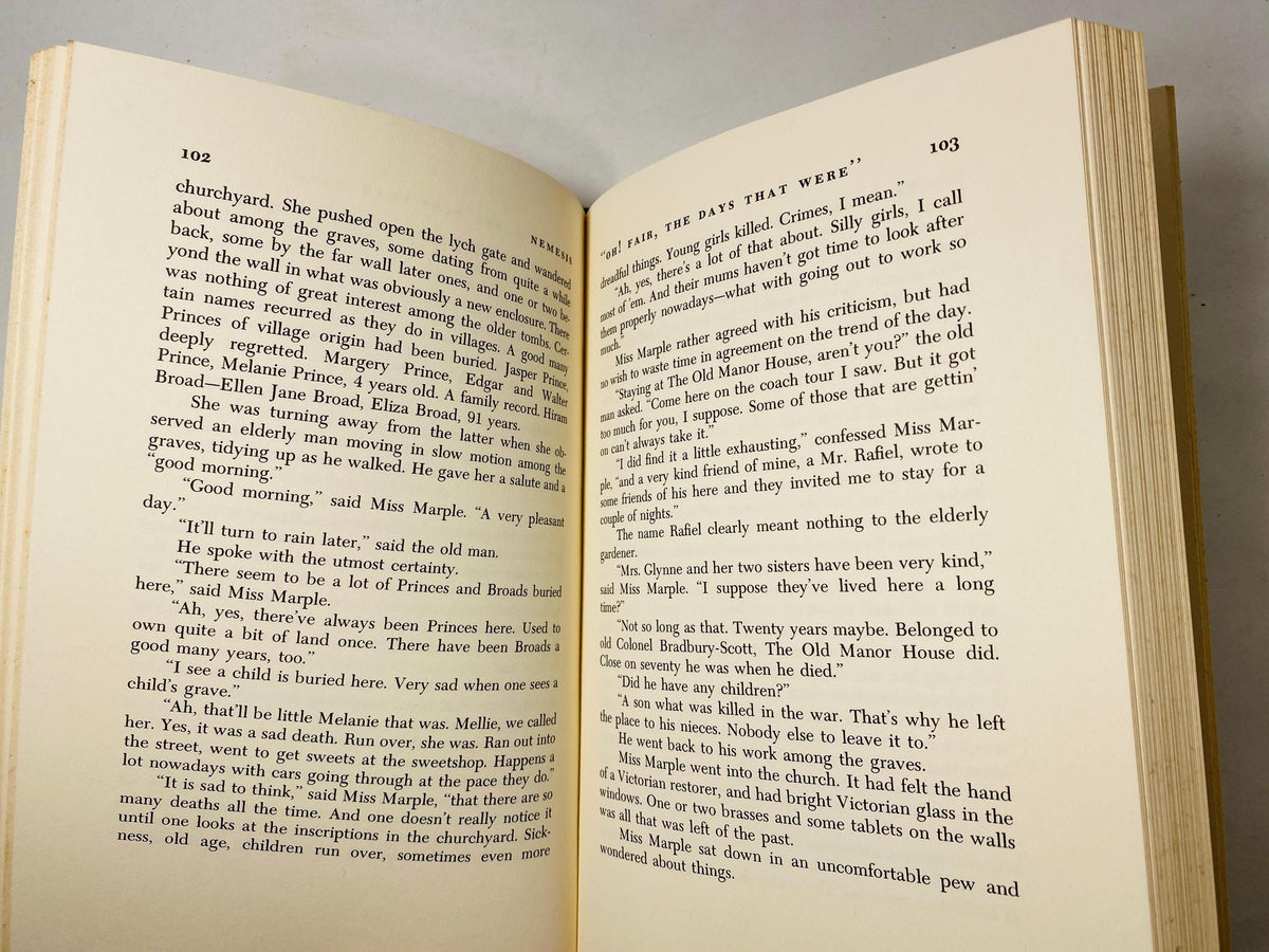 Nemesis Agatha Christie Murder Mystery Vintage book circa 1971 Miss Marple