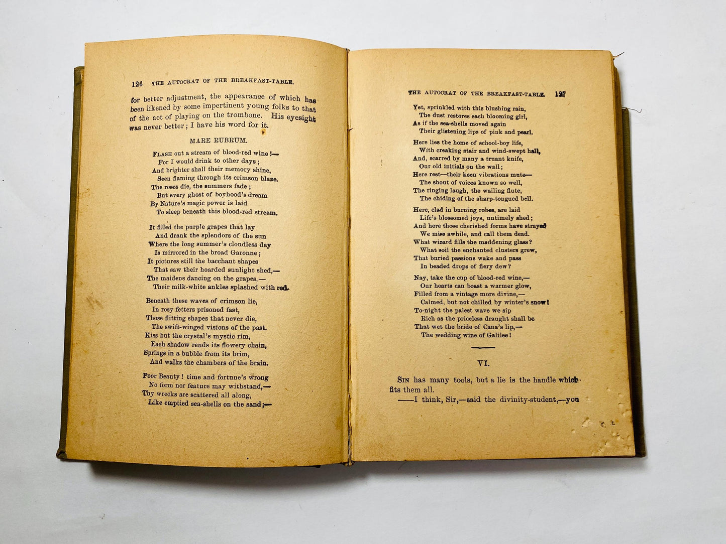 1871 Oliver Wendell Holmes The Autocrat at the Breakfast Table vintage green book about unexpected benefits of old age