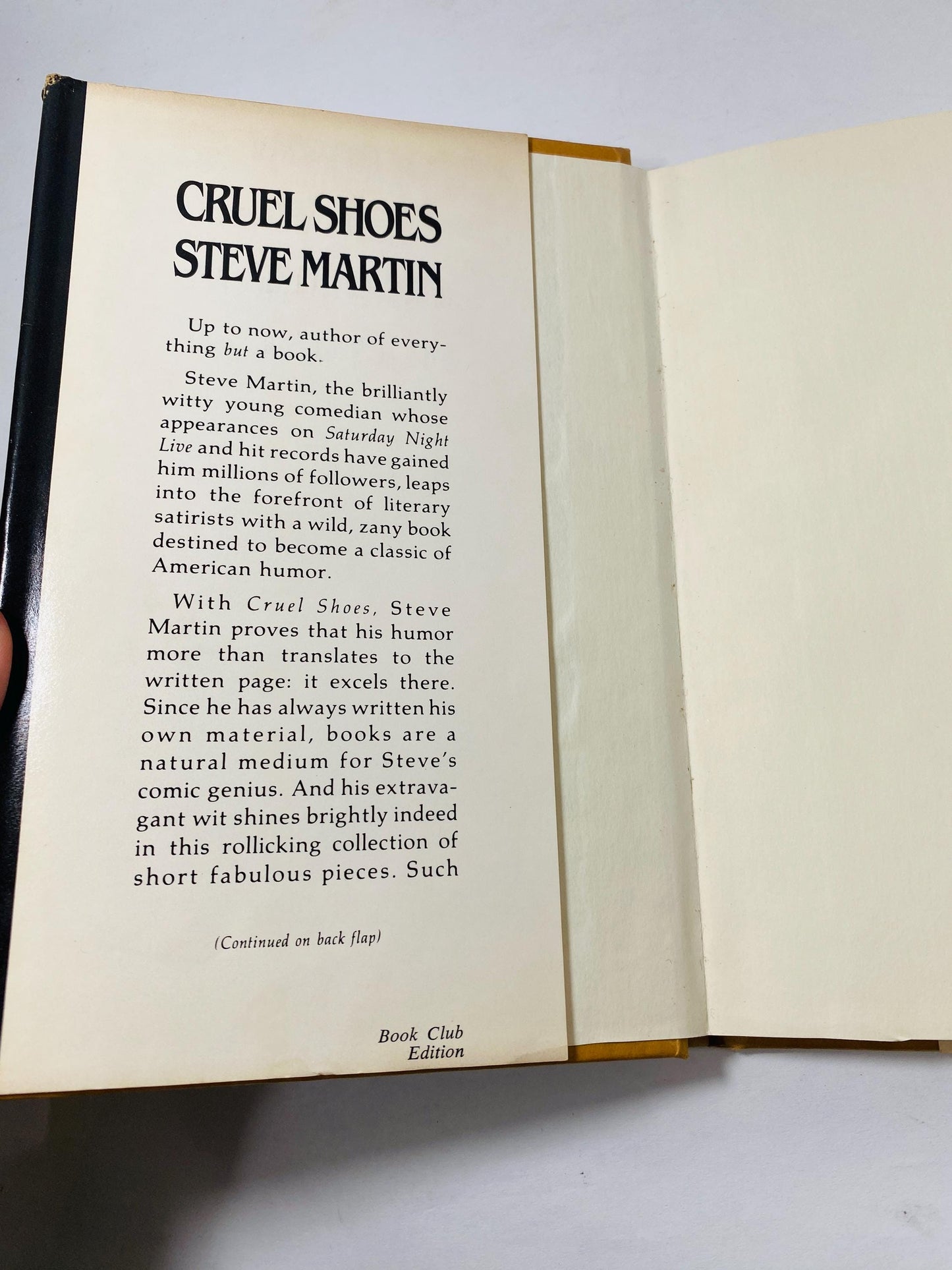 1979 Cruel Shoes vintgae book by Steve Martin EARLY PRINTING comedian SNL Saturday Night Live gift Christmas
