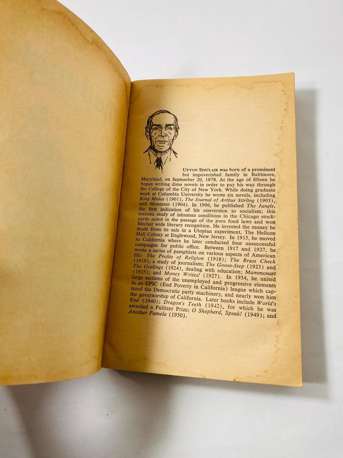 Jungle vintage Signet paperback book by Upton Sinclair circa 1960 Scathing expose of the Chicago meatpacking industry in early 20th century
