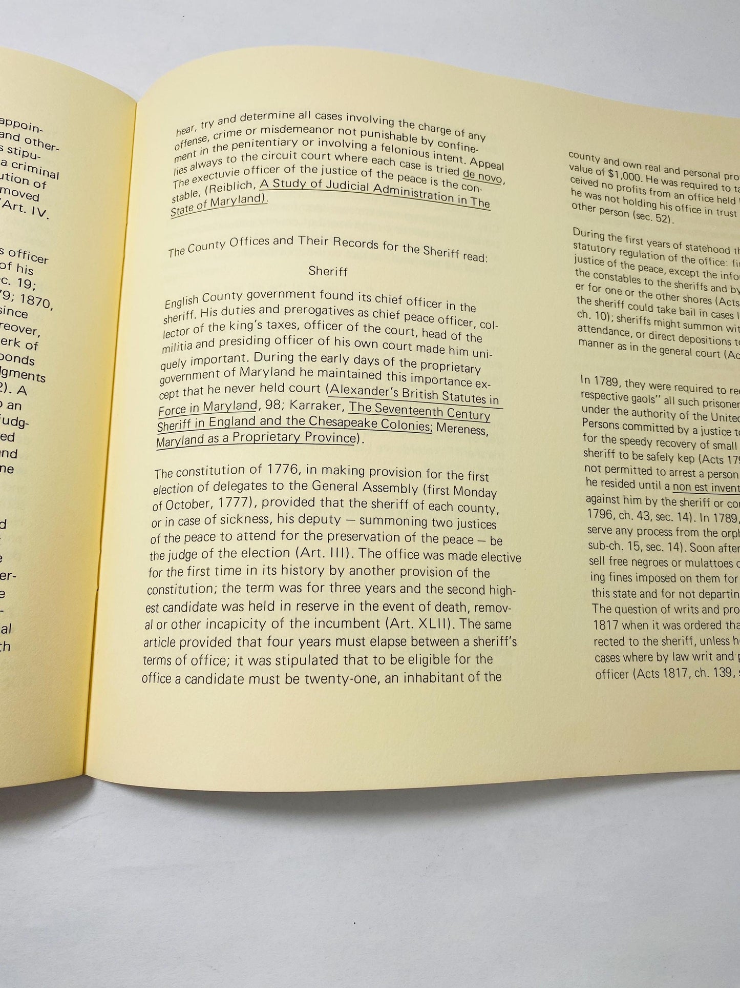 Washington County Courthouse Hagerstown Maryland vintage history booklet circa 1975 Cumberland Valley Frederick