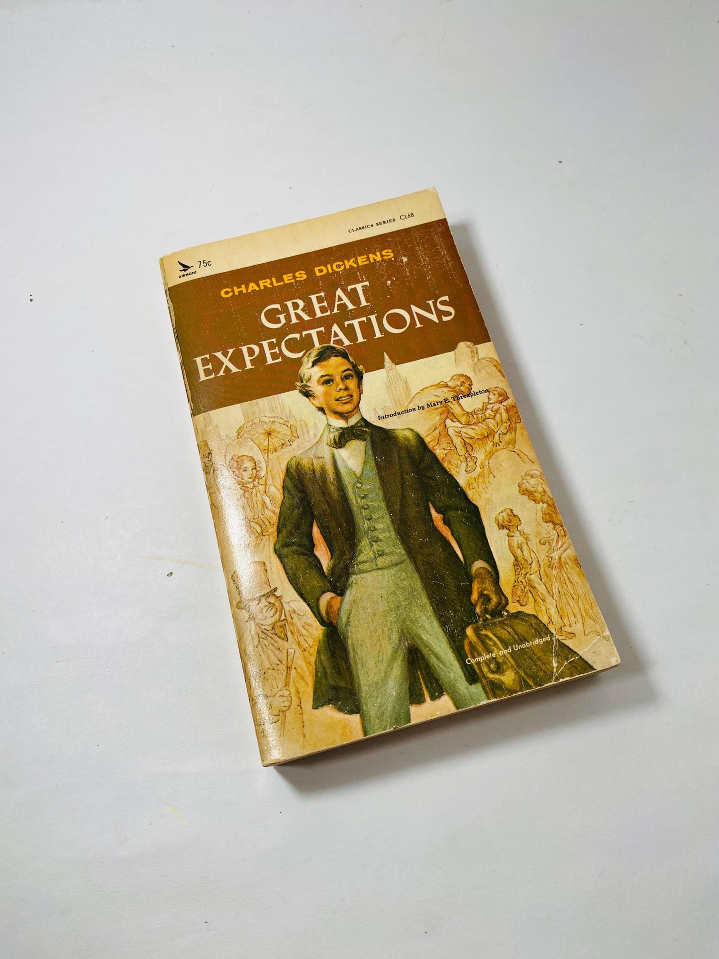 Charles Dickens Great Expectations Vintage Airmont paperback book circa 1965 about the education of an orphan nicknamed Pip
