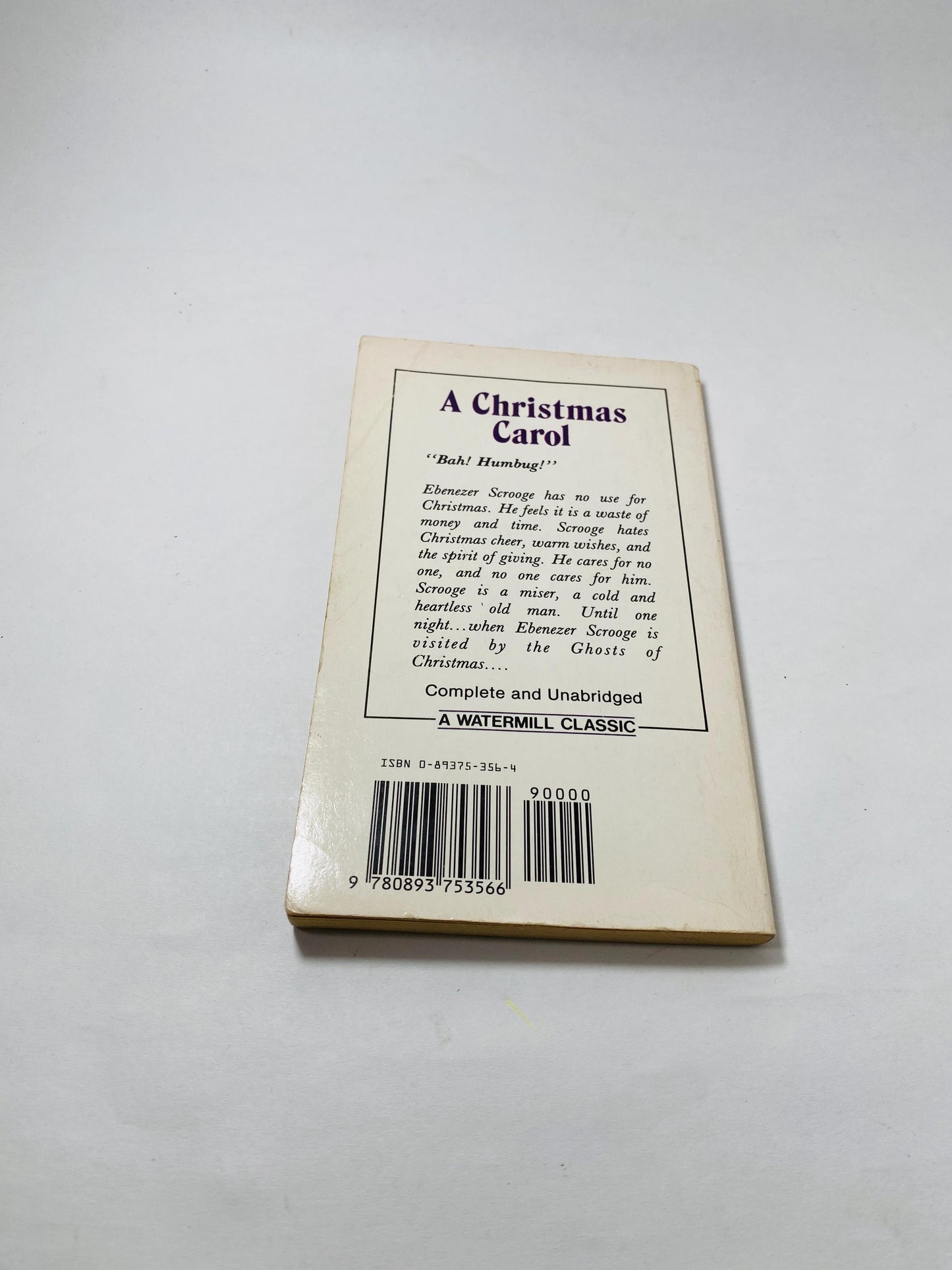 Christmas Carol by Charles Dickens vintage book paperback book circa 1980 children's Home decor gift. Stocking Stuffer for him her girl boy