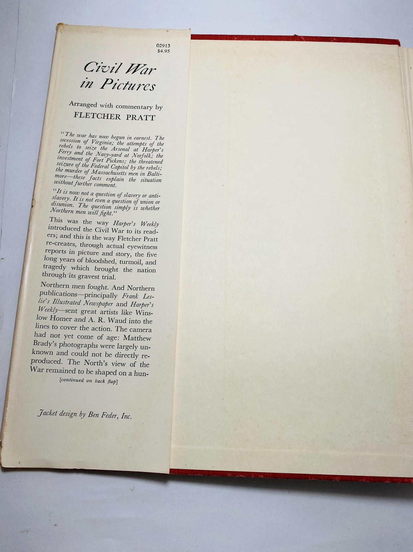 Civil War in Pictures vintage Collector's Edition book circa 1957 LARGE coffee table History book gift Confederate. Ordeal by Fire