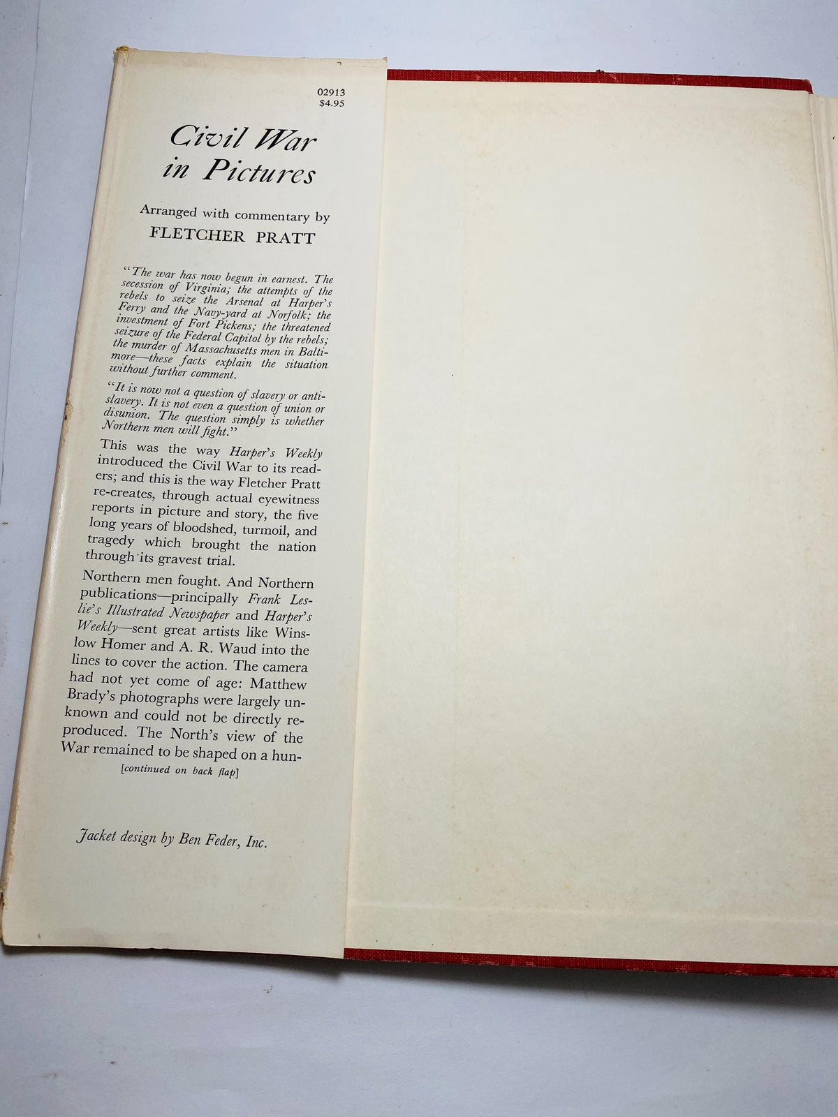 Civil War in Pictures vintage Collector's Edition book circa 1957 LARGE coffee table History book gift Confederate. Ordeal by Fire