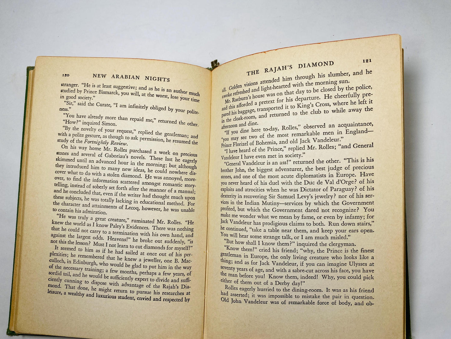 Robert Louis Stevenson New Arabian Nights vintage book - The Rajah's Diamond - The Story of a Lie The Novels and Tales