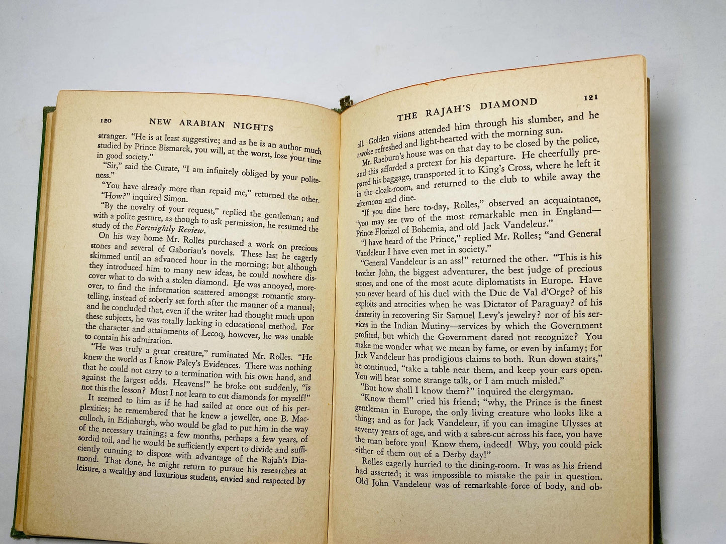 Robert Louis Stevenson New Arabian Nights vintage book - The Rajah's Diamond - The Story of a Lie The Novels and Tales