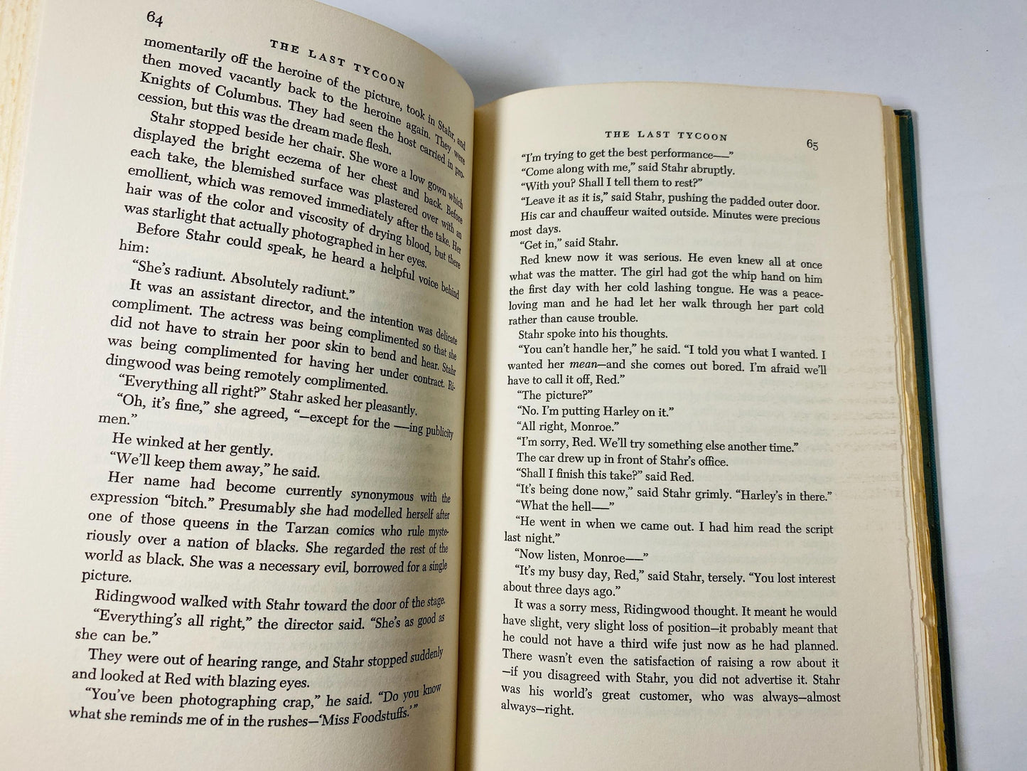 F Scott Fitzgerald The Last Tycoon An Unfinished Novel circa 1969 Vintage Romance book involving professional killers.