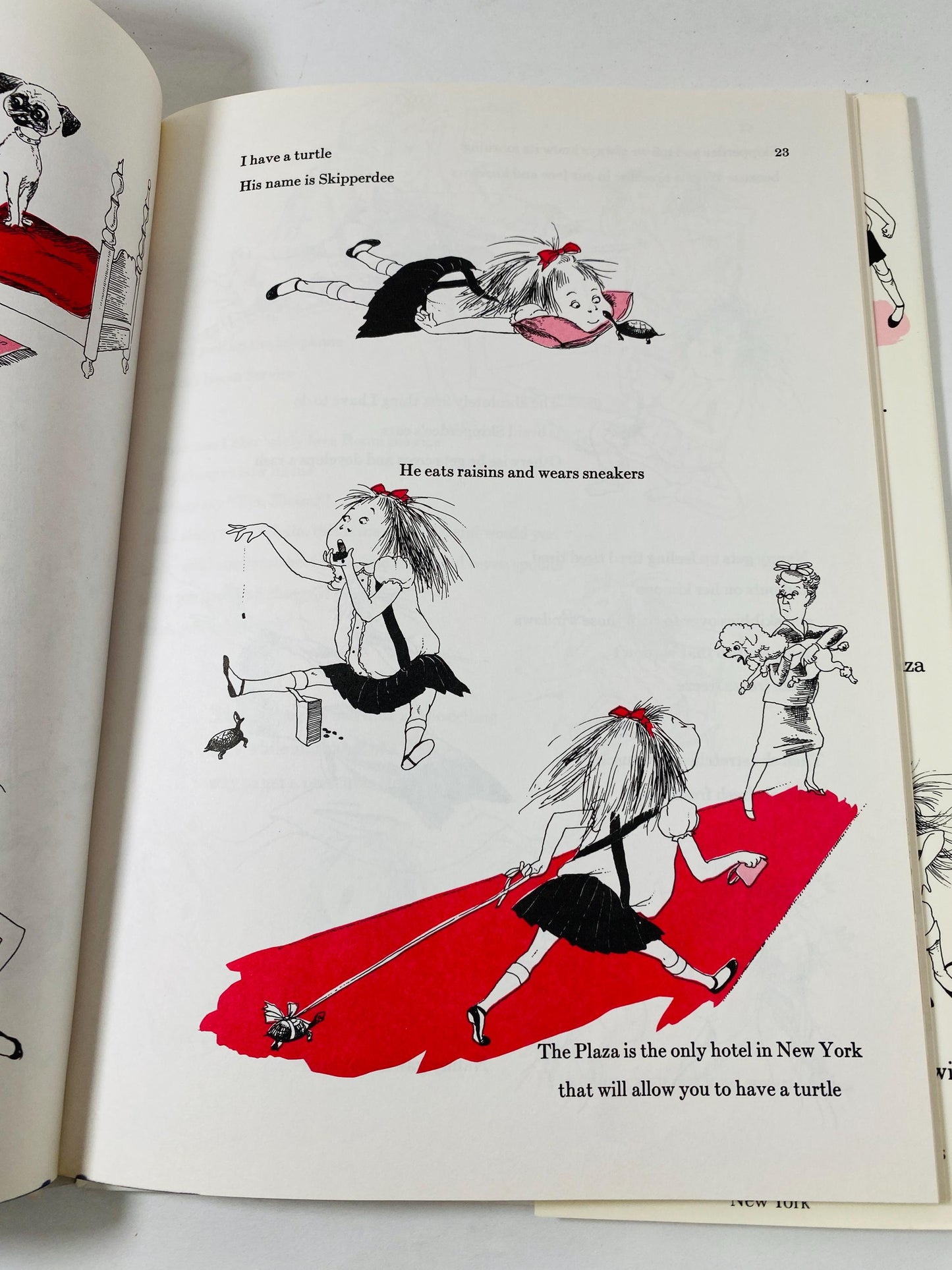 Eloise by Kay Thompson Vintage children's book circa 1983 Beautifully illustrated by Hilary Knight. Pink kids nursery decor.