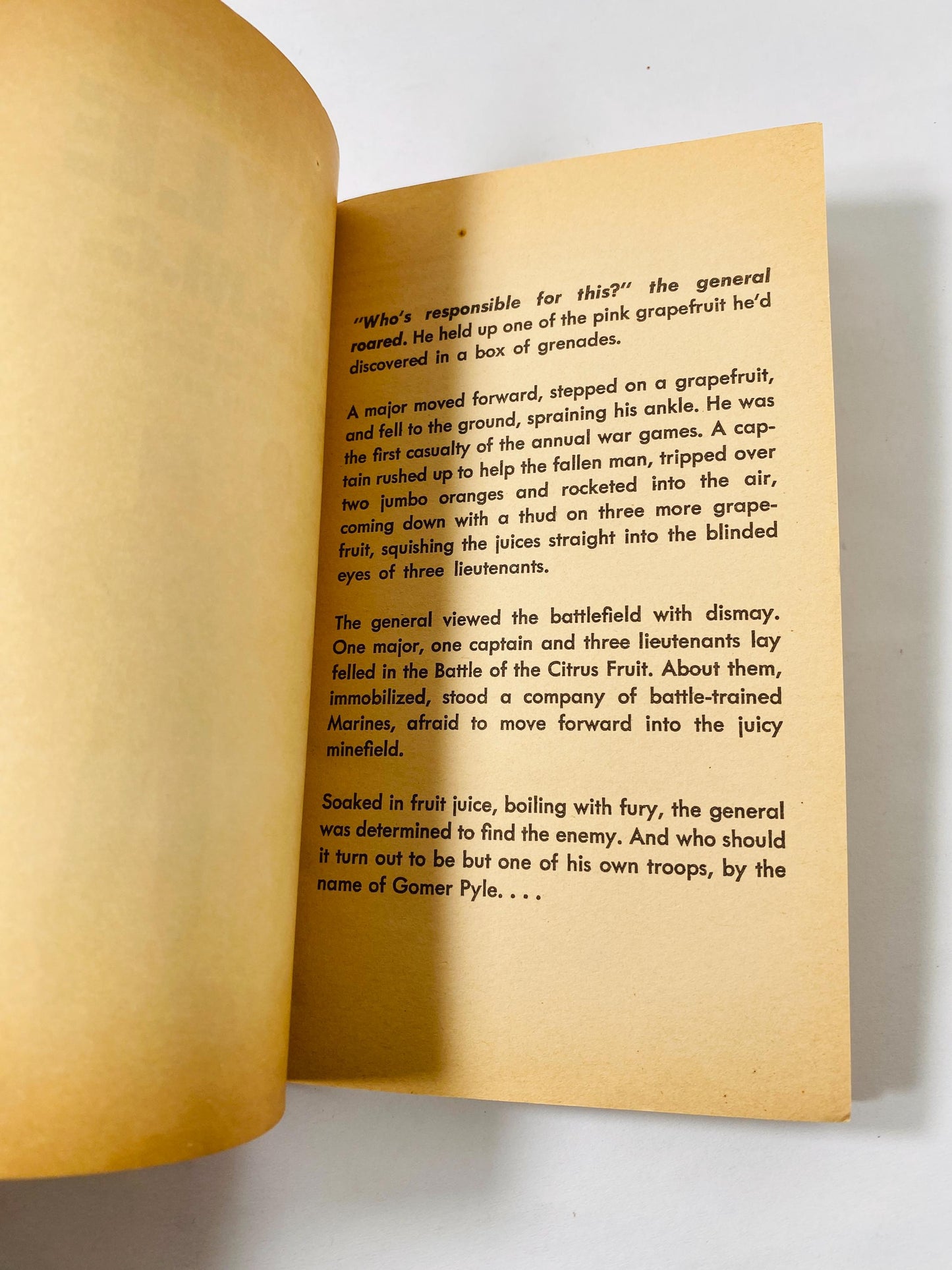 Gomer Pyle vintage paperback book by Knox circa 1968 USMC Military bureaucracy and its absurdity. Book lover gift. Stocking stuffer
