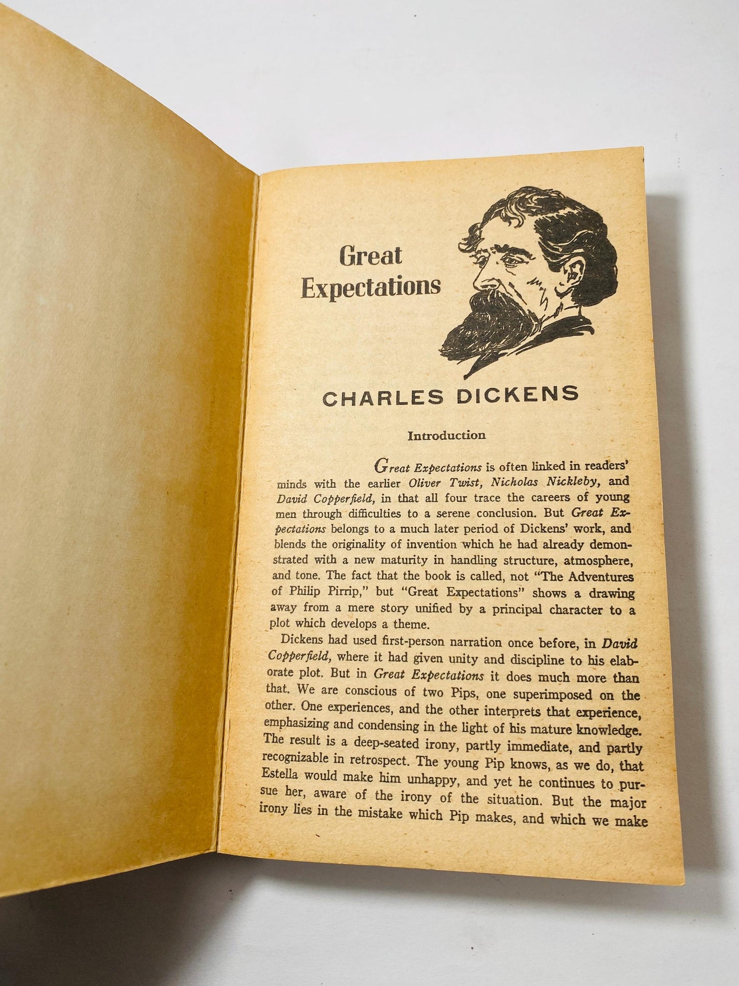 Charles Dickens Great Expectations Vintage Airmont paperback book circa 1965 about the education of an orphan nicknamed Pip