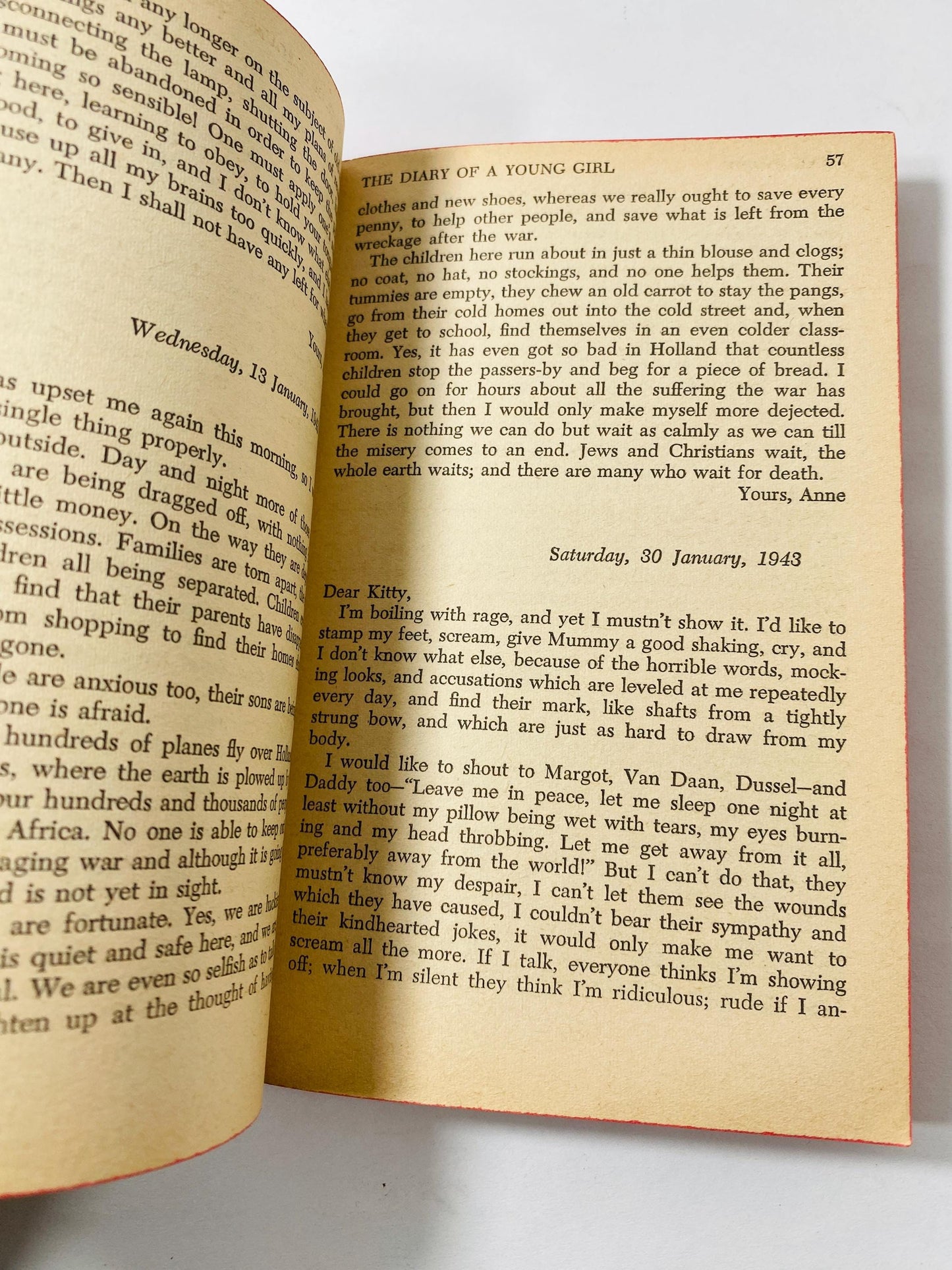 1967 Diary of Anne Frank Vintage paperback book Pocket Books Diary of a Young Girl