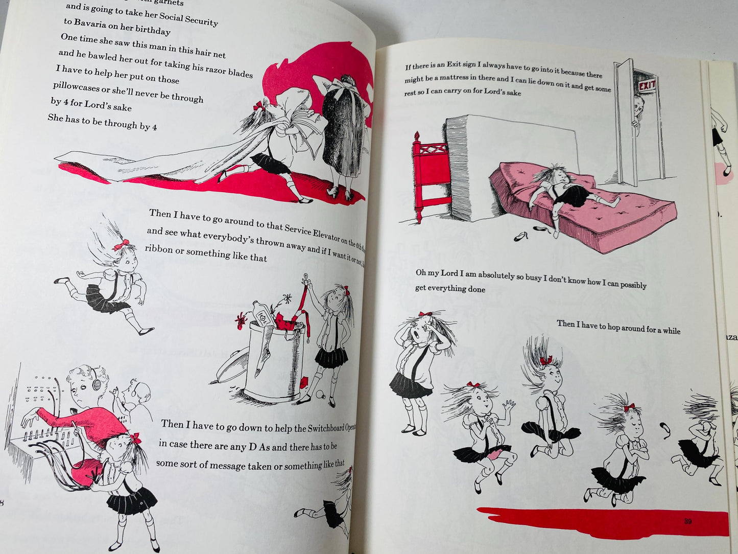 Eloise by Kay Thompson Vintage children's book circa 1983 Beautifully illustrated by Hilary Knight. Pink kids nursery decor.