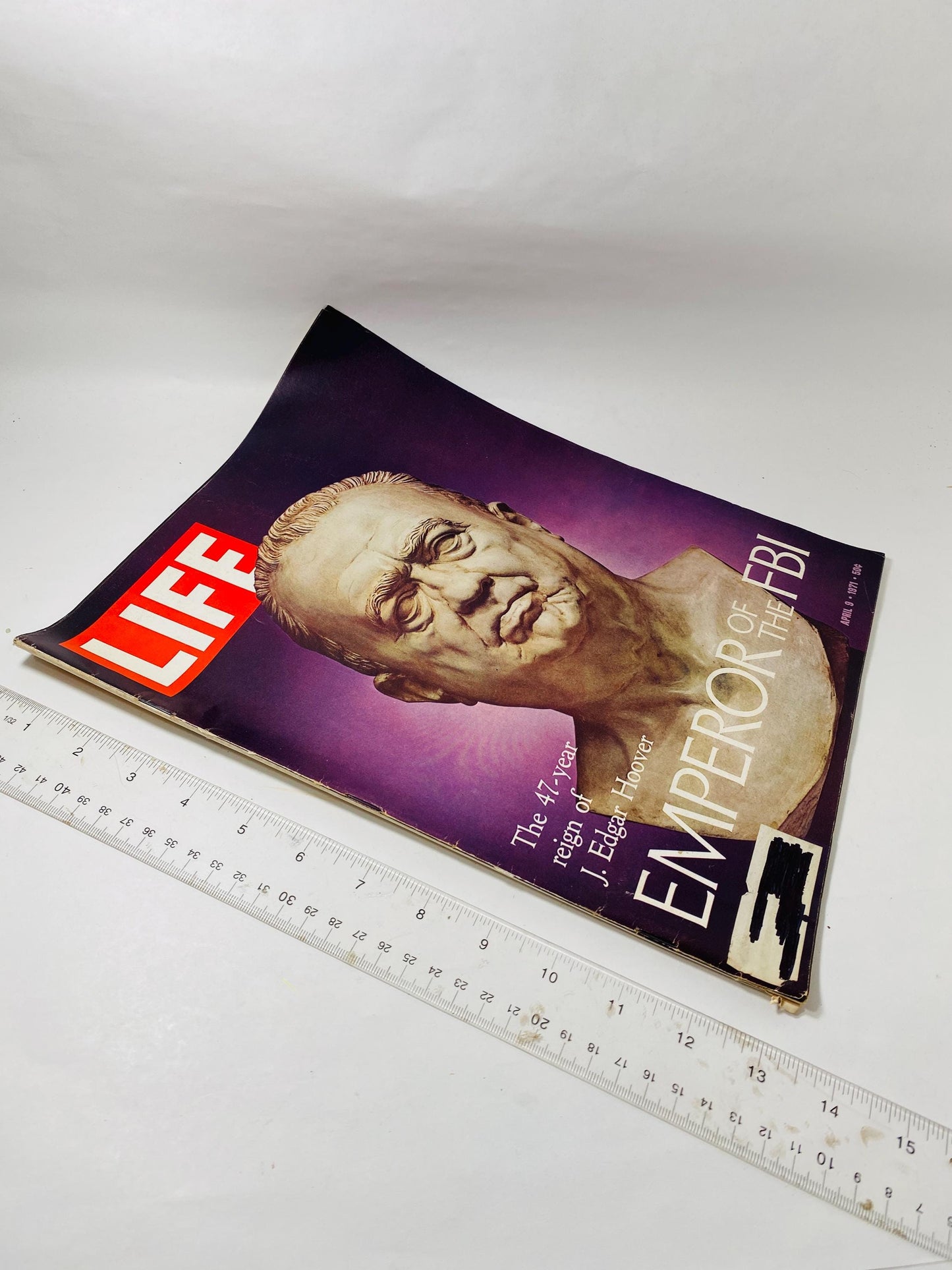 J Edgar Hoover vintage Life Magazine April 9 1971 FBI G-Man Under Fire