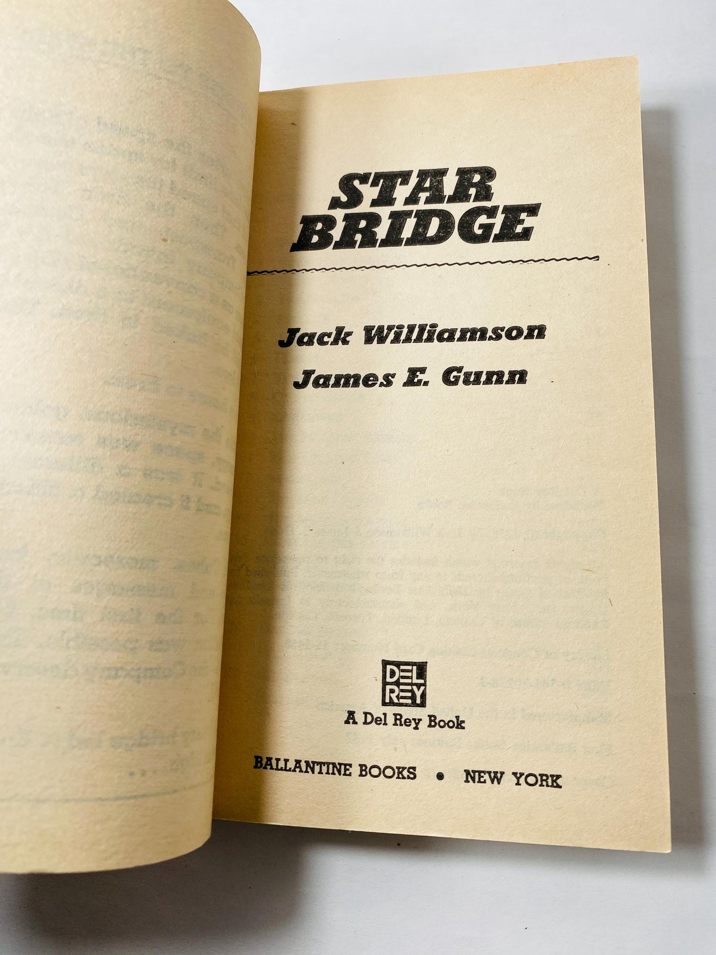 Star Bridge vintage Science fiction paperback book circa 1982 by Jack Williamson James Gunn FIRST Ballantine Books Edition Valentine's Day