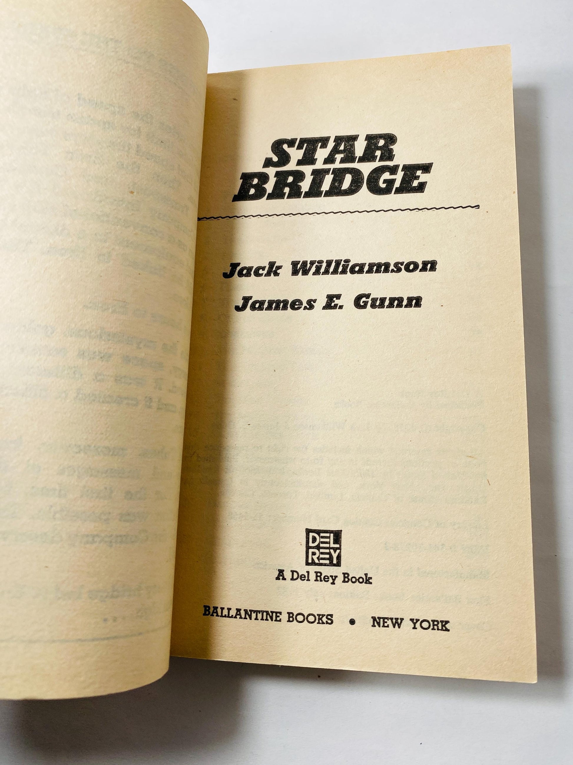 Star Bridge vintage Science fiction paperback book circa 1982 by Jack Williamson James Gunn FIRST Ballantine Books Edition Valentine's Day