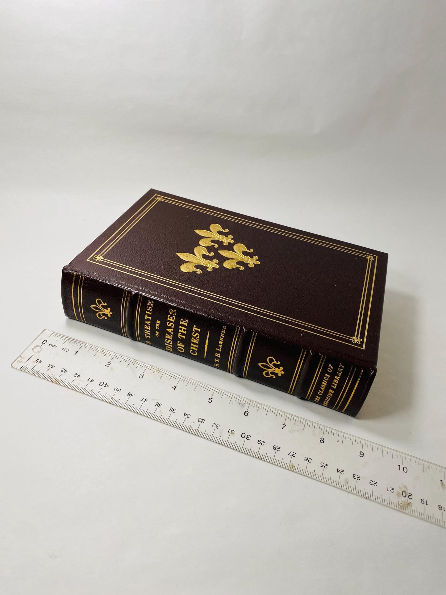 Diseases of the Chest Anatomy and Diagnosis vintage medical book by RTH Laennec GORGEOUS leather cover embossed gold Surgery Medicine Doctor