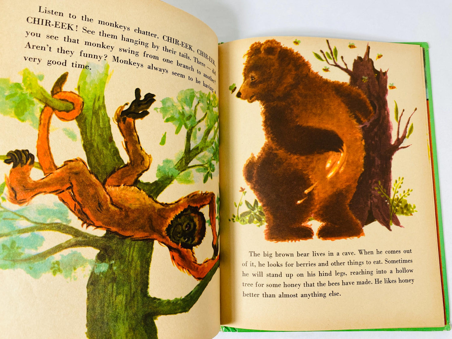 1957 Romper Room Book of Happy Animals Vintage Wonder book by Oscar Weigle Children's story illustrated by Robert Jones. Nancy Claster