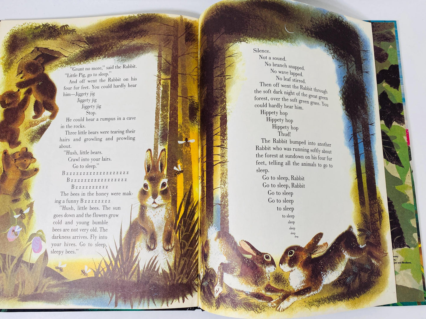 Golden Bunny Vintage book by Margaret Wise Brown LARGE Golden Book Children's Easter basket gift decor circa 1981