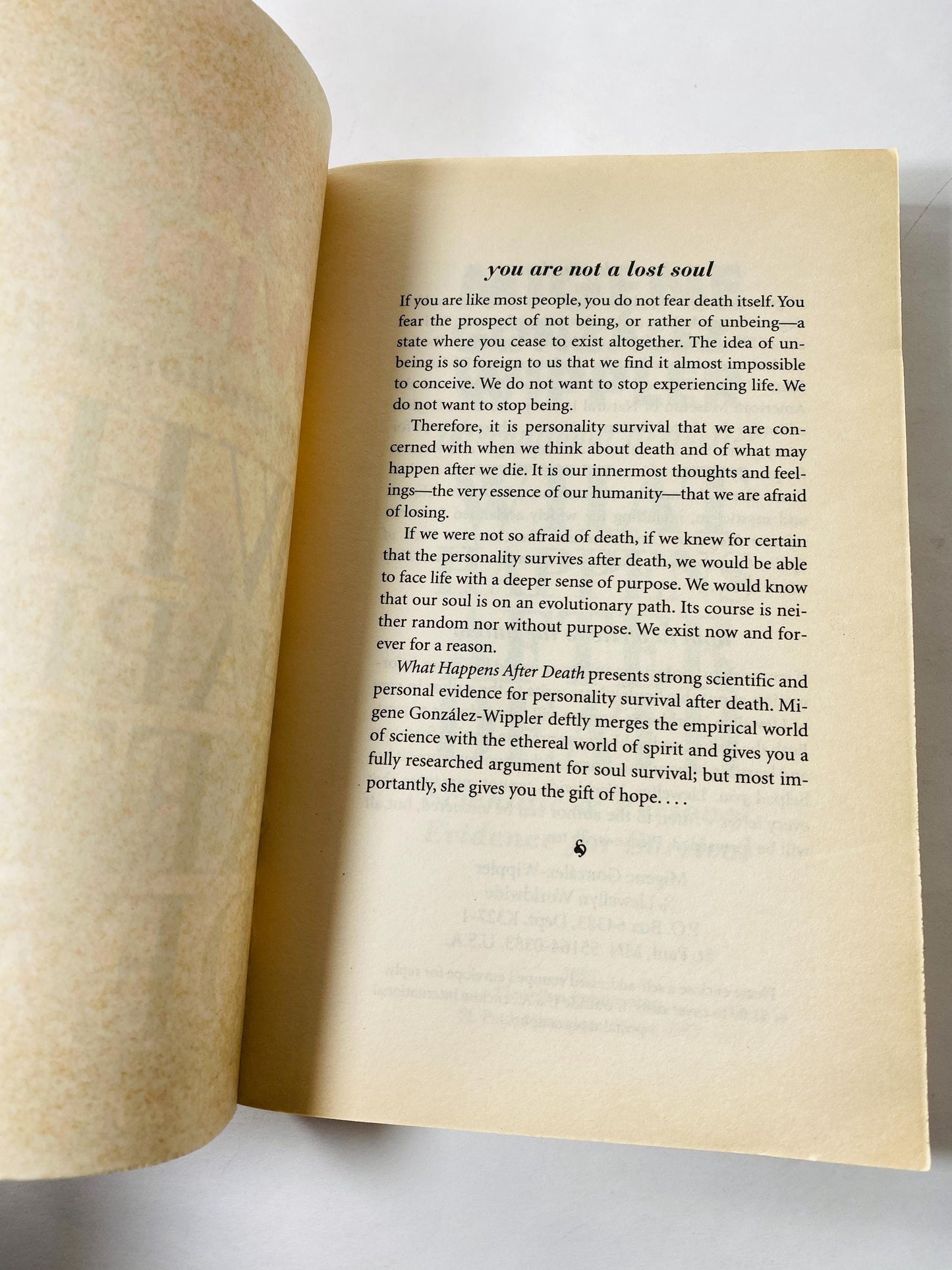 What Happens After Death Vintage paperback book by Migene Gonzalez Wippler Mental Dynamics circa 1997