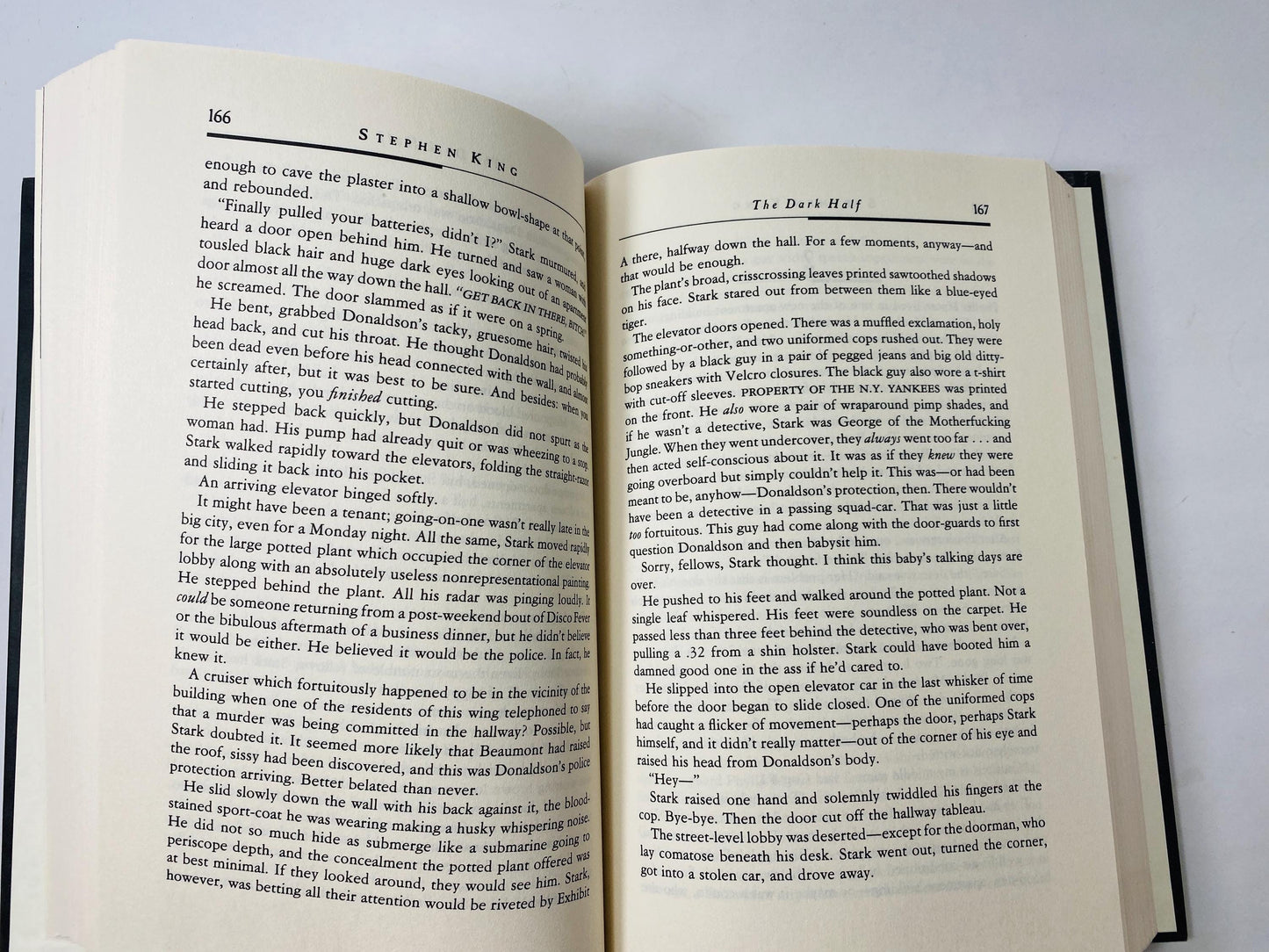 Stephen King The Dark Half FIRST EDITION vintage book without dust jacket Horror goth emo black book decor