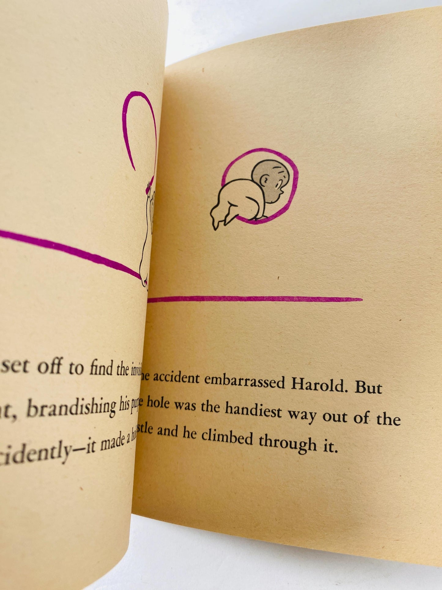 Harold's Fairy Tale vintage children's paperback book by Crockett Johnson circa 1974 Further Adventures with Purple Crayon