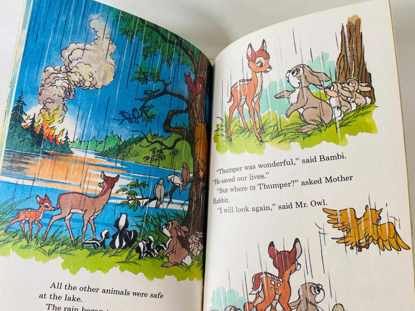Thumper book Walt Disney vintage book about the bunny from Bambi Children's fiction circa 1982