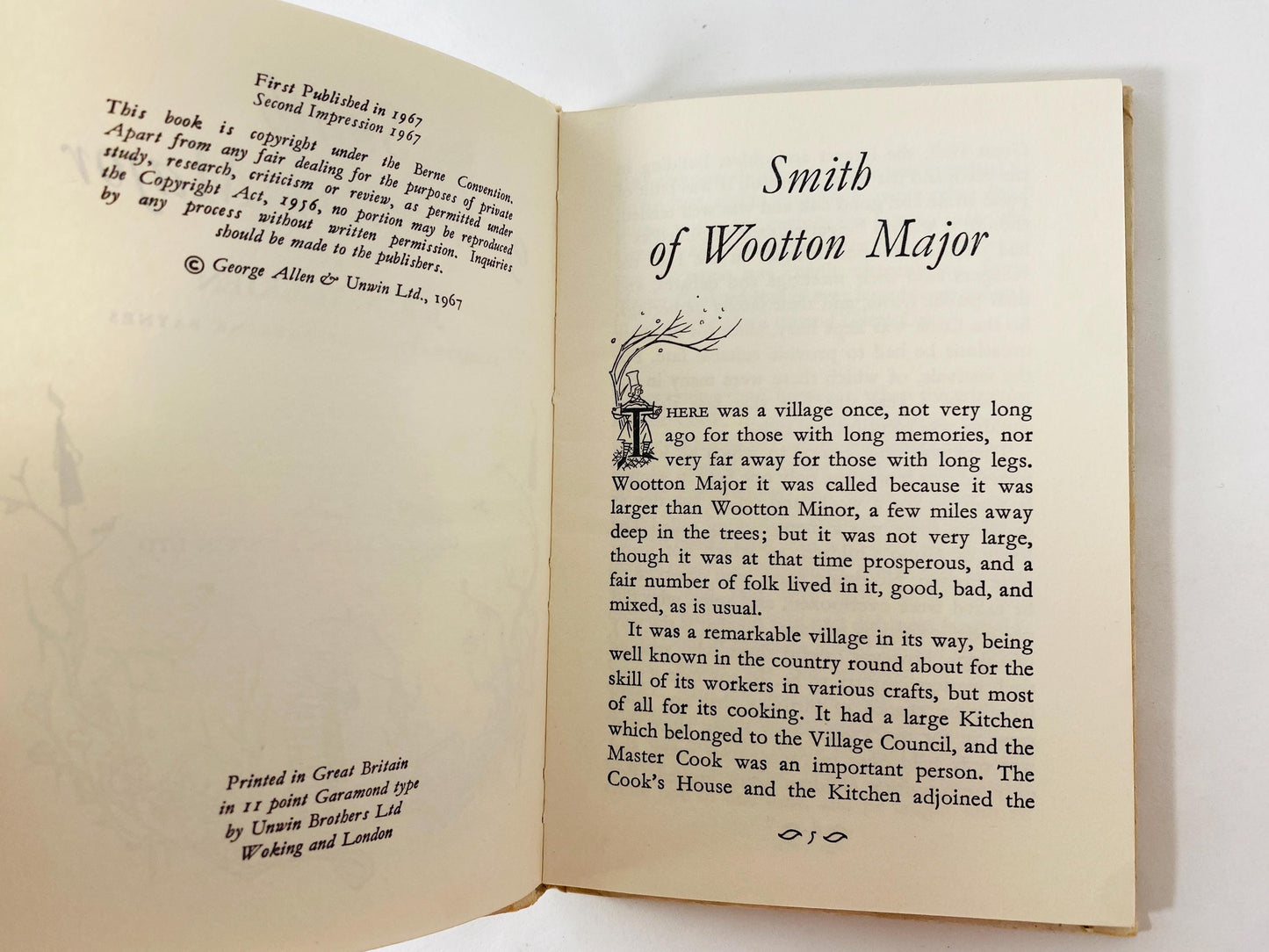 1967 Smith of Wootton Major FIRST PRINTING second printing vintage book by JRR Tolkien Scifi, Hobbit, Lord of the Rings Pauline Baynes