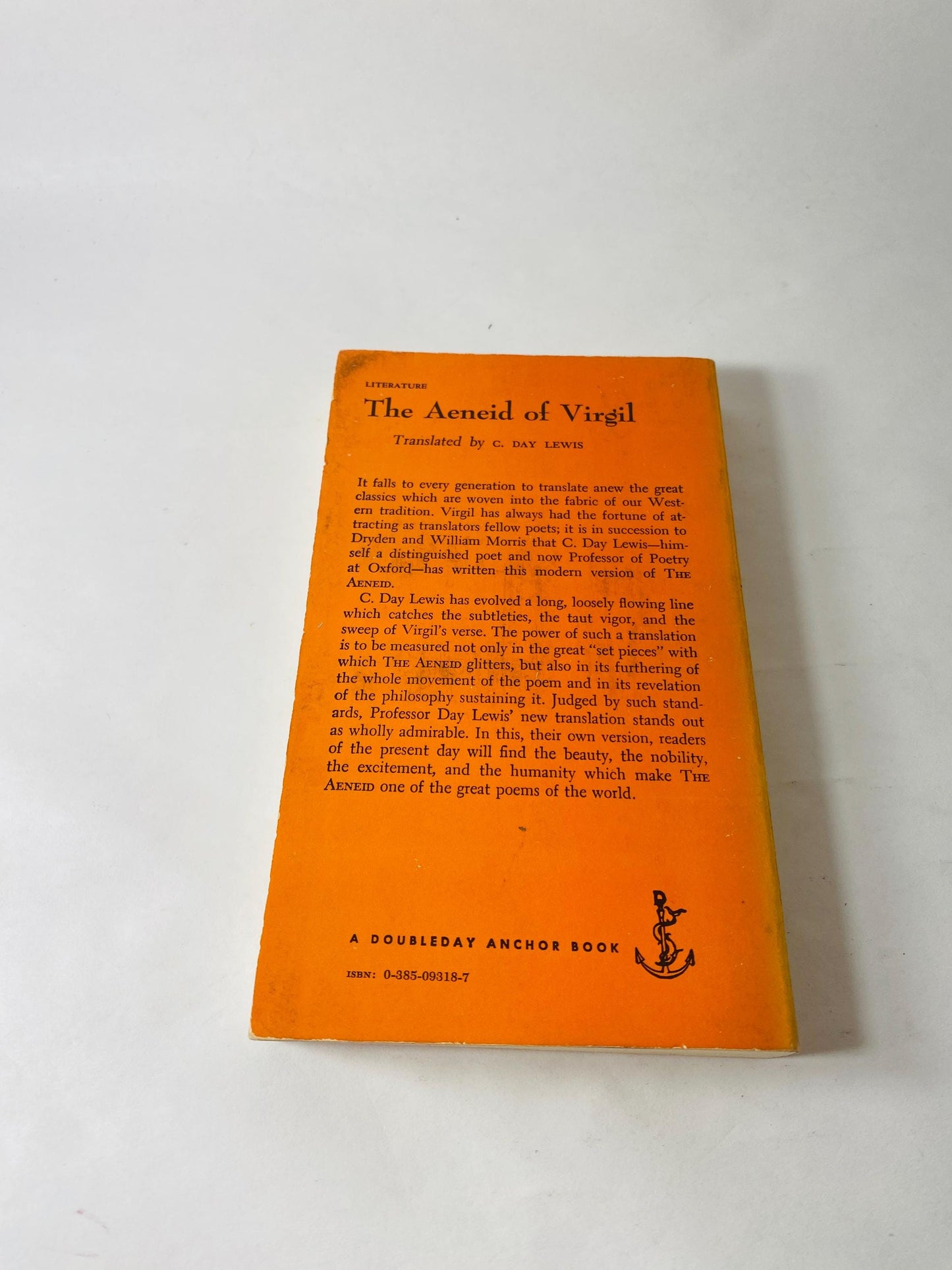 Aenid of Virgil vintage paperback book circa 1953 with cover illustrated by Edward Gorey DoubleDay Anchor edition Mythology philosophy