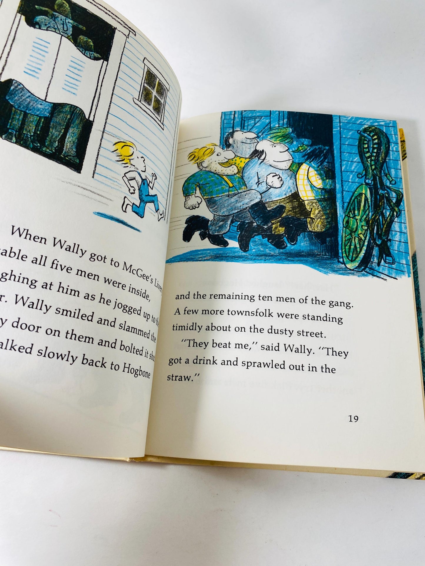 1974 Contests at Cowlick Vintage children's book about saving the town from a gang of outlaws