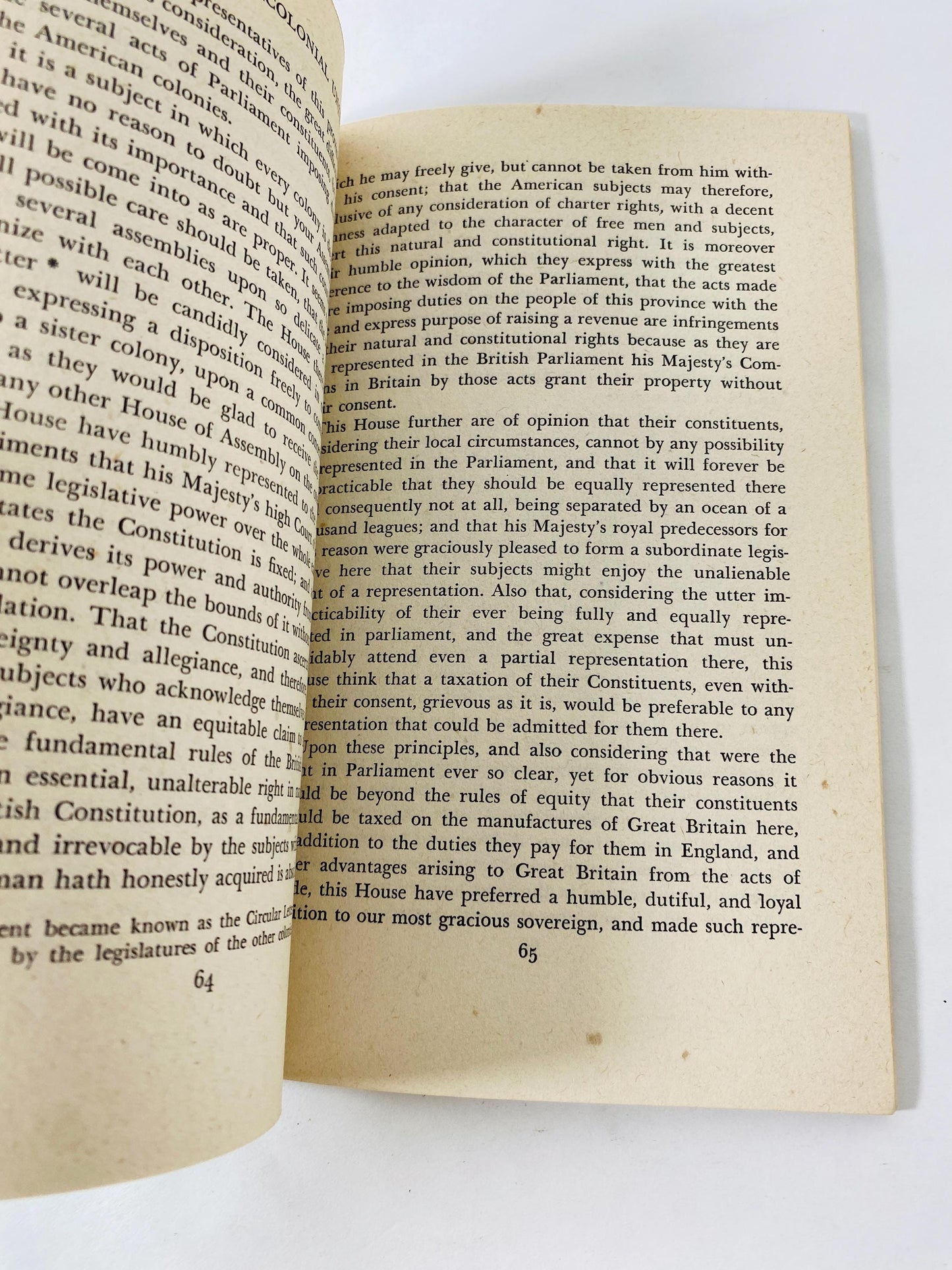 1946 Samuel Adams Selections from His Writings American Revolution History vintage philosophy paperback book