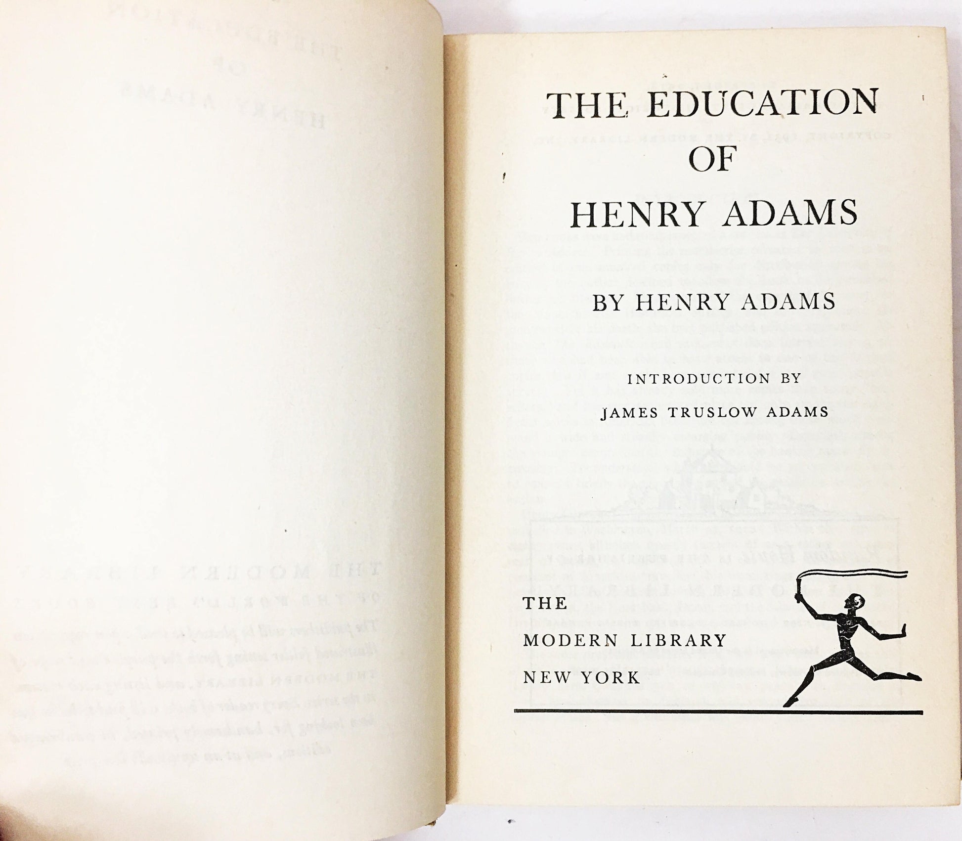 1931 Education of Henry Adams Vintage Modern Library book Gray home office decor. Autobiography of struggle with youth in Boston