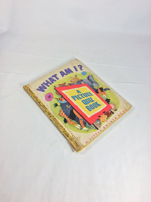 What Am I? A Picture Quiz Book by Ruth Leon circa 1949. FIRST EDITION Little Golden Book 58 Letter C on last page.