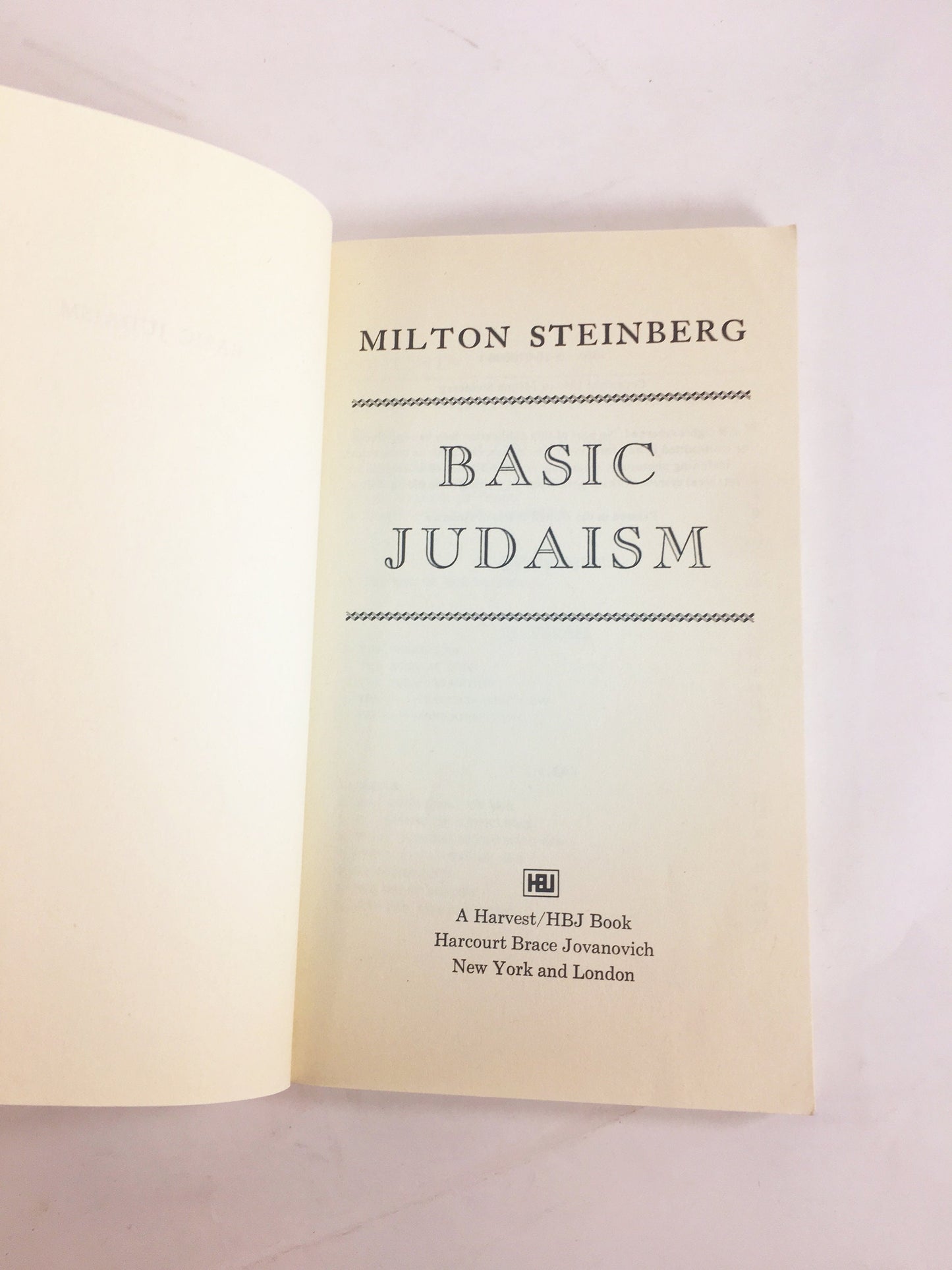 Milton Steinberg's Basic Judaism. Vintage paperback book circa 1975. Jewish gift. Conversion understanding anti-antisemitism