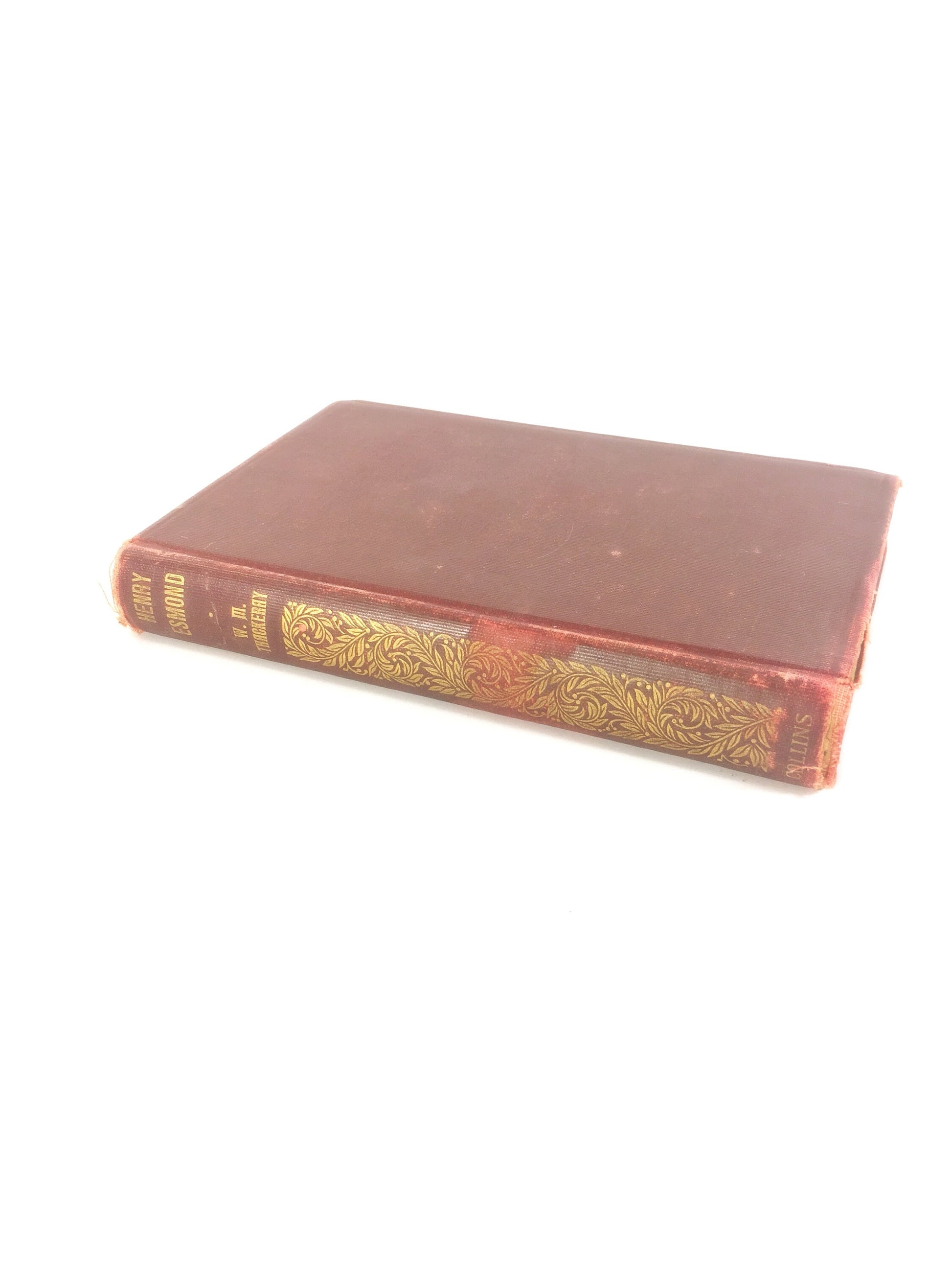 Thackeray Henry Esmond Philip. Vintage book circa 1861 Leather Binding Rare. GORGEOUS Victorian antique. Queen Anne of England.